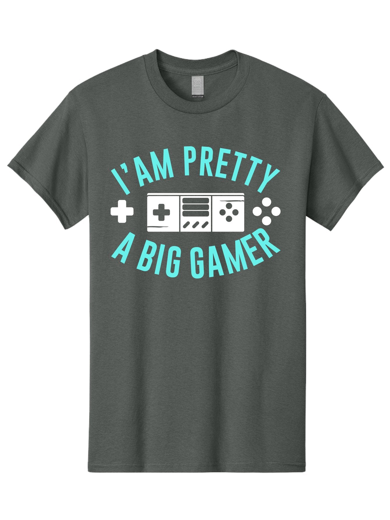 I-Am-Pretty-A-Big-Gamer Men'S Graphic Tee, 100% Cotton, Comfortable Casual Summer Wear, Machine Washable, Gaming Graphic, Gamer Quote, Game Console Icon, I Am Pretty Big Gamer, Positive Affirmation, Gaming Culture, Fun Design, -  Aaa642 11