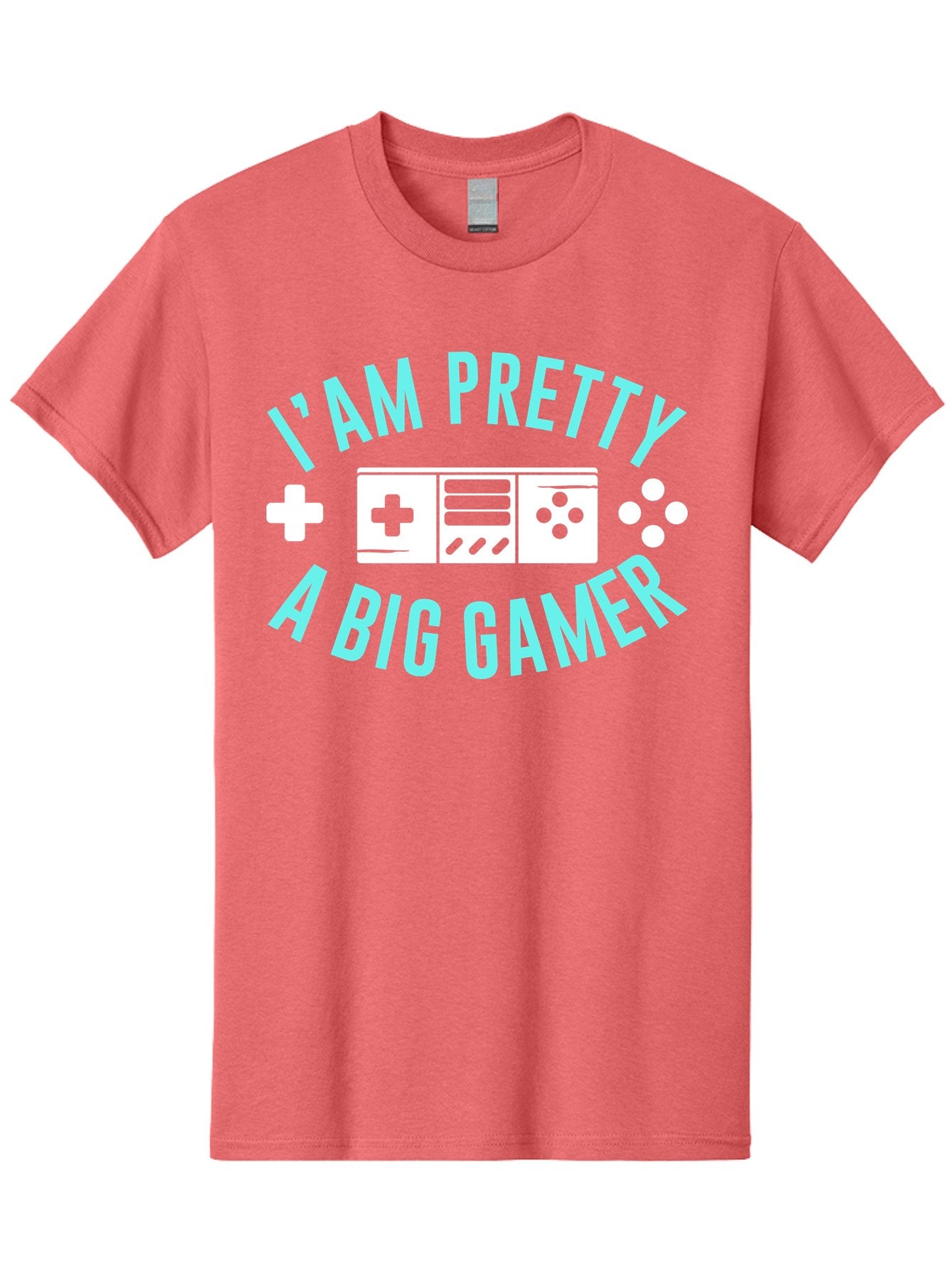 I-Am-Pretty-A-Big-Gamer Men'S Graphic Tee, 100% Cotton, Comfortable Casual Summer Wear, Machine Washable, Gaming Graphic, Gamer Quote, Game Console Icon, I Am Pretty Big Gamer, Positive Affirmation, Gaming Culture, Fun Design, -  Aaa642 5