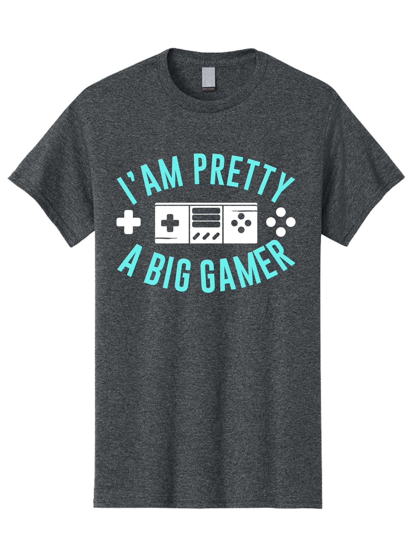 I-Am-Pretty-A-Big-Gamer Men'S Graphic Tee, 100% Cotton, Comfortable Casual Summer Wear, Machine Washable, Gaming Graphic, Gamer Quote, Game Console Icon, I Am Pretty Big Gamer, Positive Affirmation, Gaming Culture, Fun Design, -  Aaa642 15