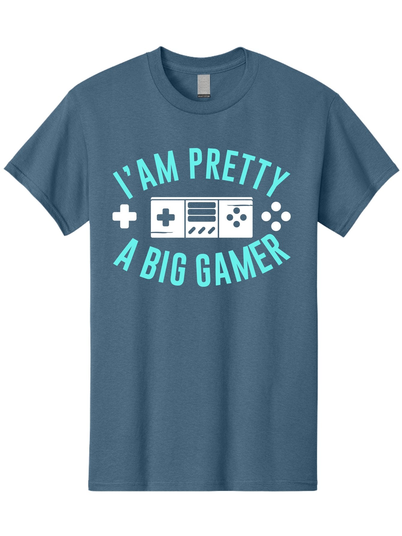 I-Am-Pretty-A-Big-Gamer Men'S Graphic Tee, 100% Cotton, Comfortable Casual Summer Wear, Machine Washable, Gaming Graphic, Gamer Quote, Game Console Icon, I Am Pretty Big Gamer, Positive Affirmation, Gaming Culture, Fun Design, -  Aaa642 7