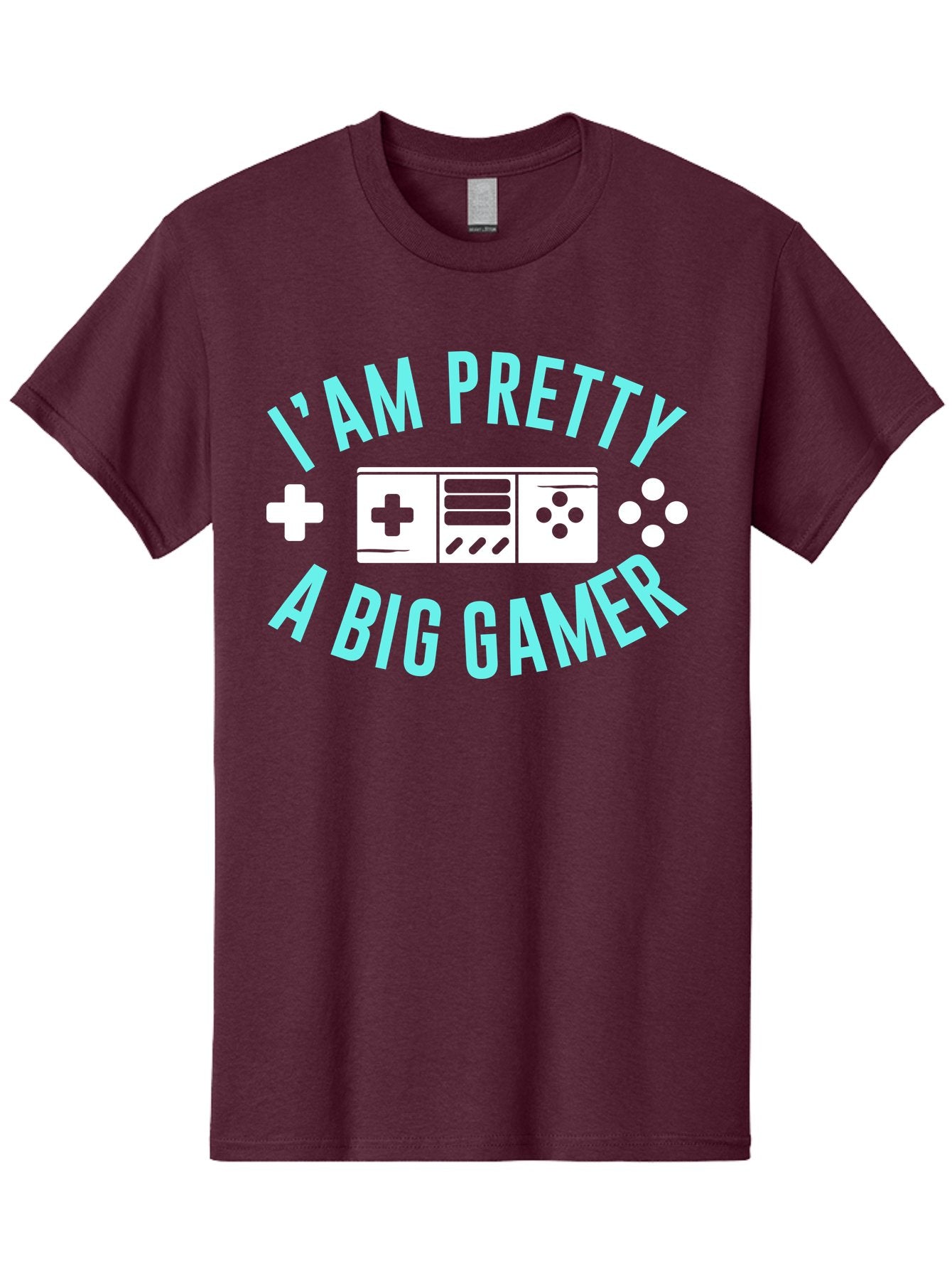 I-Am-Pretty-A-Big-Gamer Men'S Graphic Tee, 100% Cotton, Comfortable Casual Summer Wear, Machine Washable, Gaming Graphic, Gamer Quote, Game Console Icon, I Am Pretty Big Gamer, Positive Affirmation, Gaming Culture, Fun Design, -  Aaa642 3