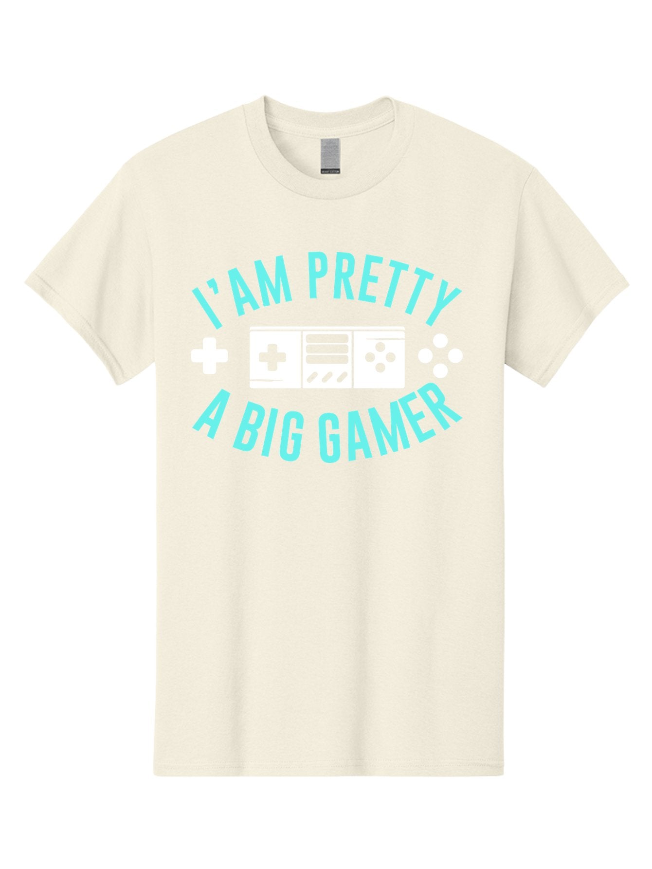 I-Am-Pretty-A-Big-Gamer Men'S Graphic Tee, 100% Cotton, Comfortable Casual Summer Wear, Machine Washable, Gaming Graphic, Gamer Quote, Game Console Icon, I Am Pretty Big Gamer, Positive Affirmation, Gaming Culture, Fun Design, -  Aaa642
