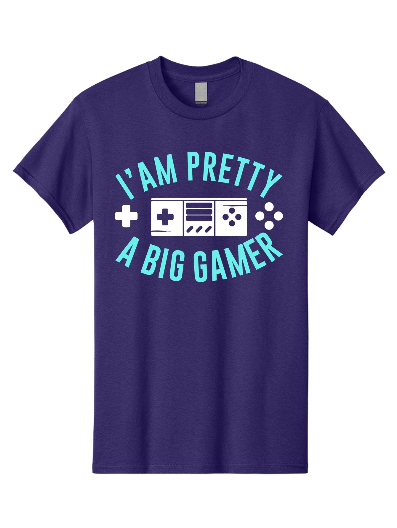 I-Am-Pretty-A-Big-Gamer Men'S Graphic Tee, 100% Cotton, Comfortable Casual Summer Wear, Machine Washable, Gaming Graphic, Gamer Quote, Game Console Icon, I Am Pretty Big Gamer, Positive Affirmation, Gaming Culture, Fun Design, -  Aaa642 13