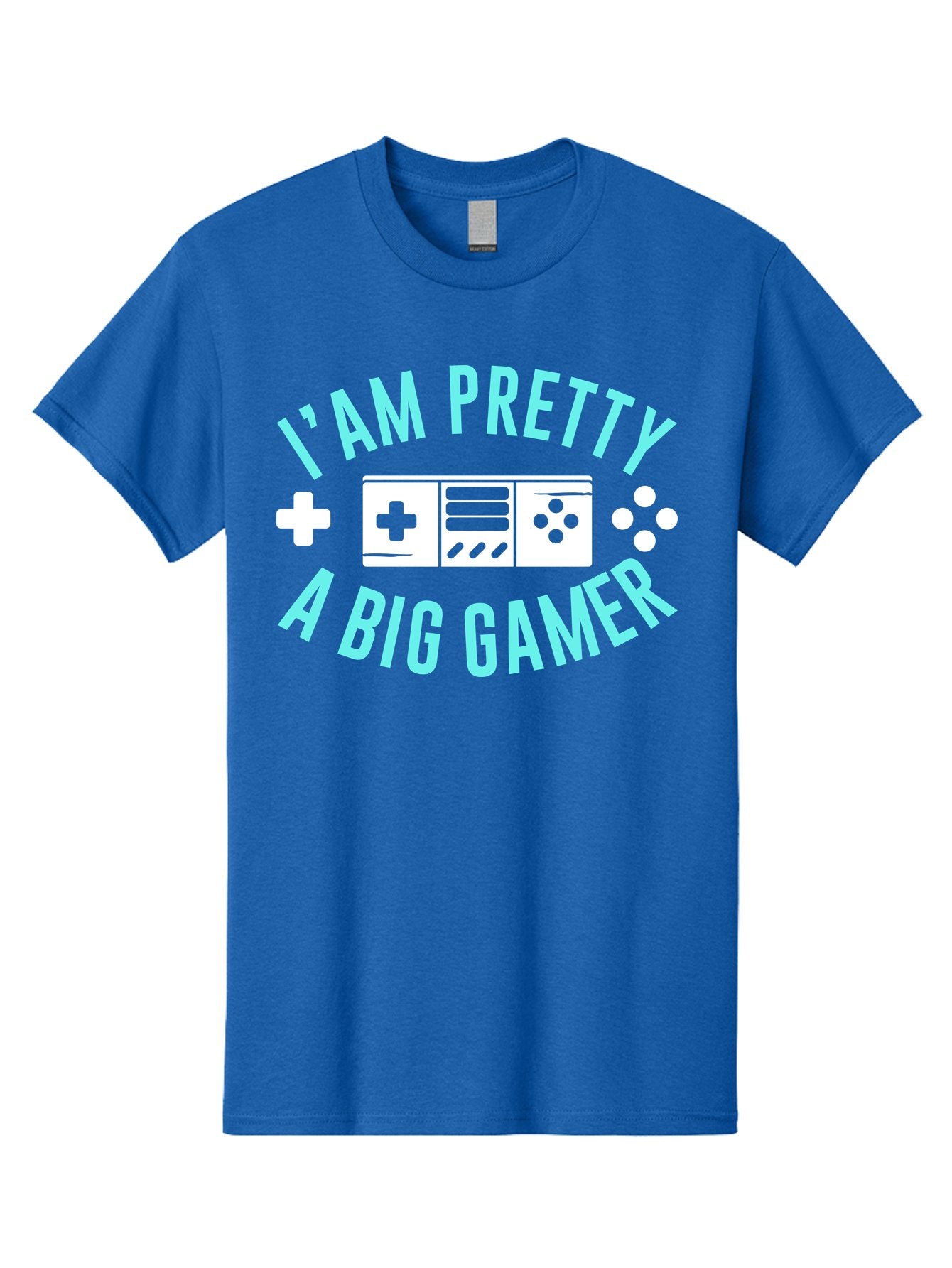 I-Am-Pretty-A-Big-Gamer Men'S Graphic Tee, 100% Cotton, Comfortable Casual Summer Wear, Machine Washable, Gaming Graphic, Gamer Quote, Game Console Icon, I Am Pretty Big Gamer, Positive Affirmation, Gaming Culture, Fun Design, -  Aaa642 6