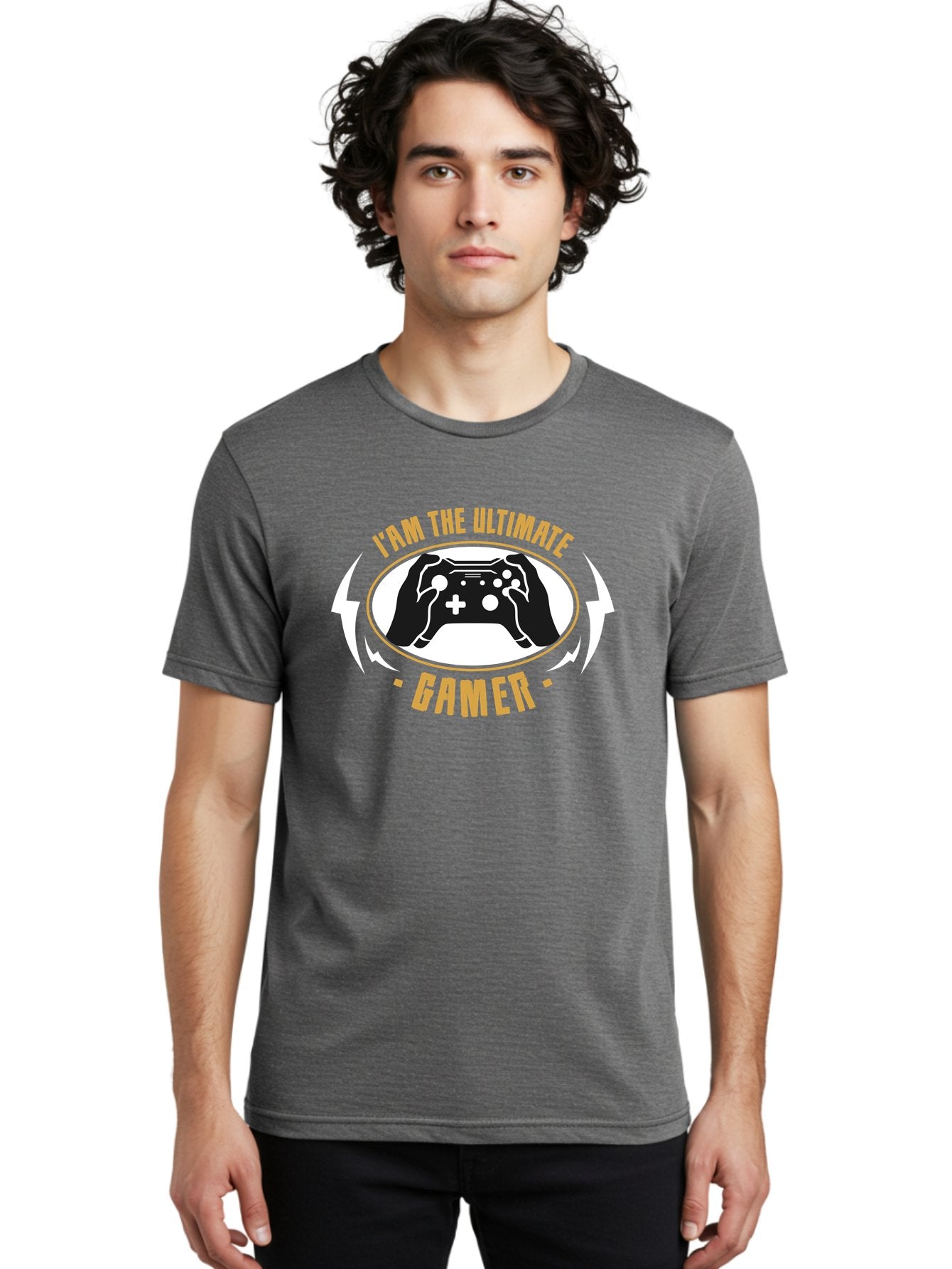 I-Am-The-Ultimate-Gamer Men'S Graphic Tee, 100% Cotton, Comfortable Casual Summer Wear, Machine Washable, Gaming Controller, Gamer Lifestyle, Video Game Culture, Gaming Community, Ultimate Gamer, Gaming Graphics, Game On -  Aaa643 29