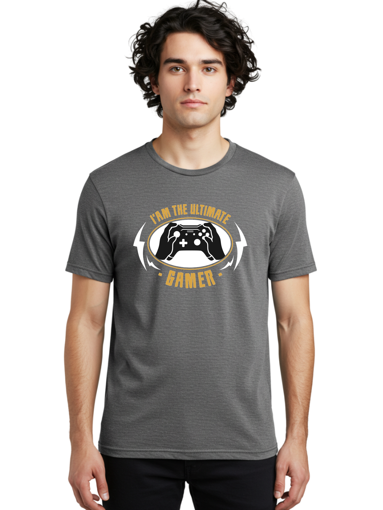 I-Am-The-Ultimate-Gamer Men'S Graphic Tee, 100% Cotton, Comfortable Casual Summer Wear, Machine Washable, Gaming Controller, Gamer Lifestyle, Video Game Culture, Gaming Community, Ultimate Gamer, Gaming Graphics, Game On -  Aaa643 14