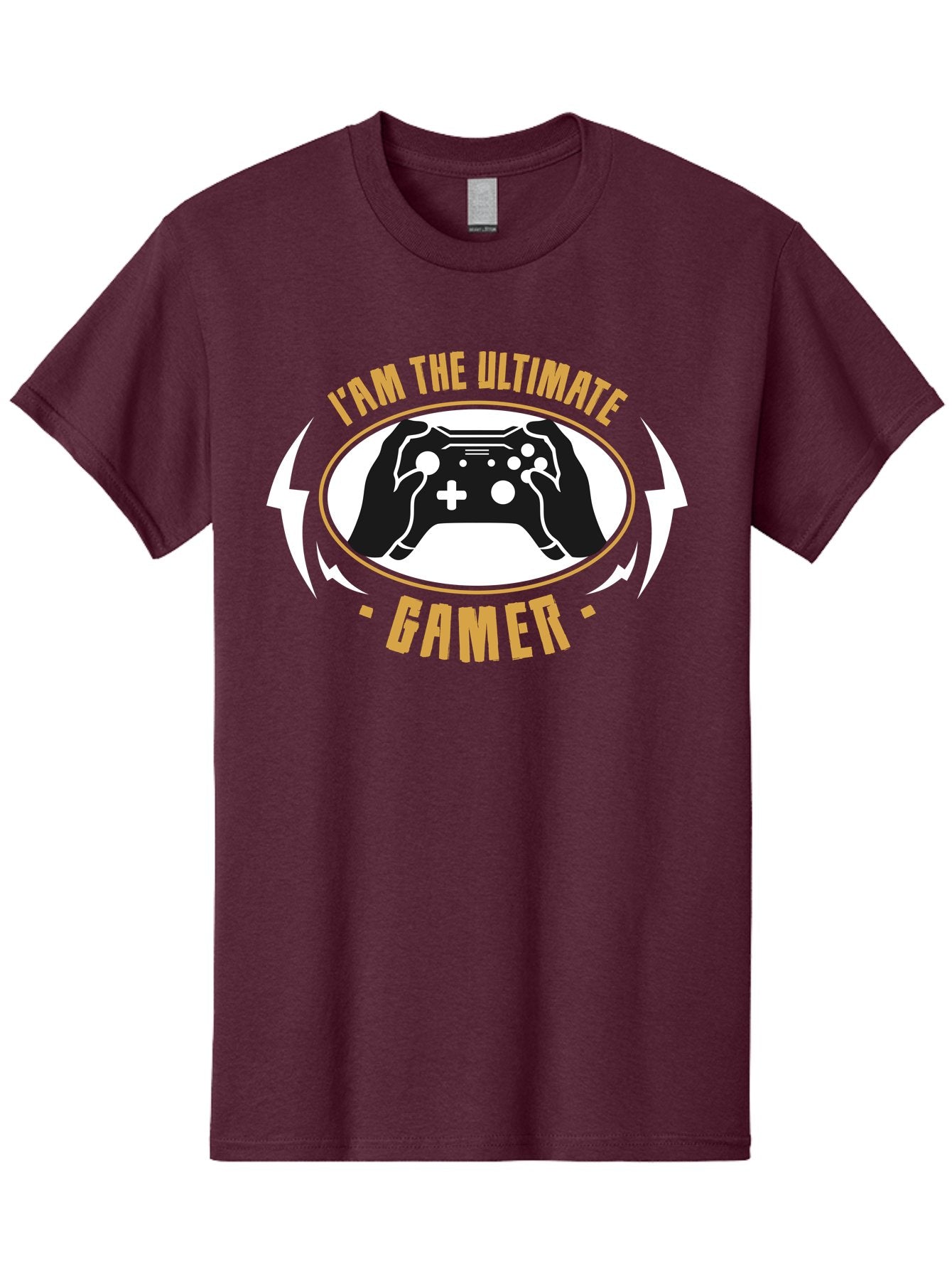 I-Am-The-Ultimate-Gamer Men'S Graphic Tee, 100% Cotton, Comfortable Casual Summer Wear, Machine Washable, Gaming Controller, Gamer Lifestyle, Video Game Culture, Gaming Community, Ultimate Gamer, Gaming Graphics, Game On -  Aaa643 9