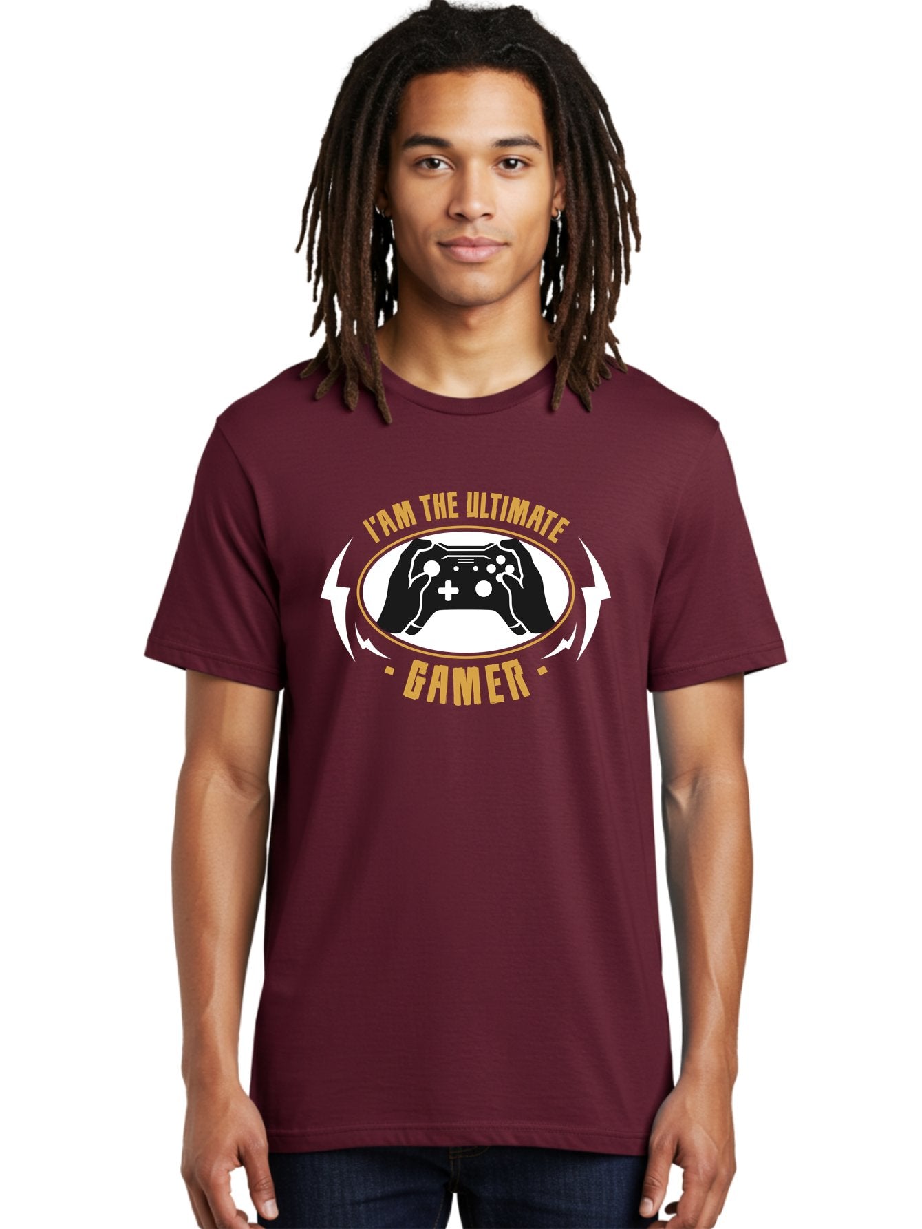 I-Am-The-Ultimate-Gamer Men'S Graphic Tee, 100% Cotton, Comfortable Casual Summer Wear, Machine Washable, Gaming Controller, Gamer Lifestyle, Video Game Culture, Gaming Community, Ultimate Gamer, Gaming Graphics, Game On -  Aaa643 26