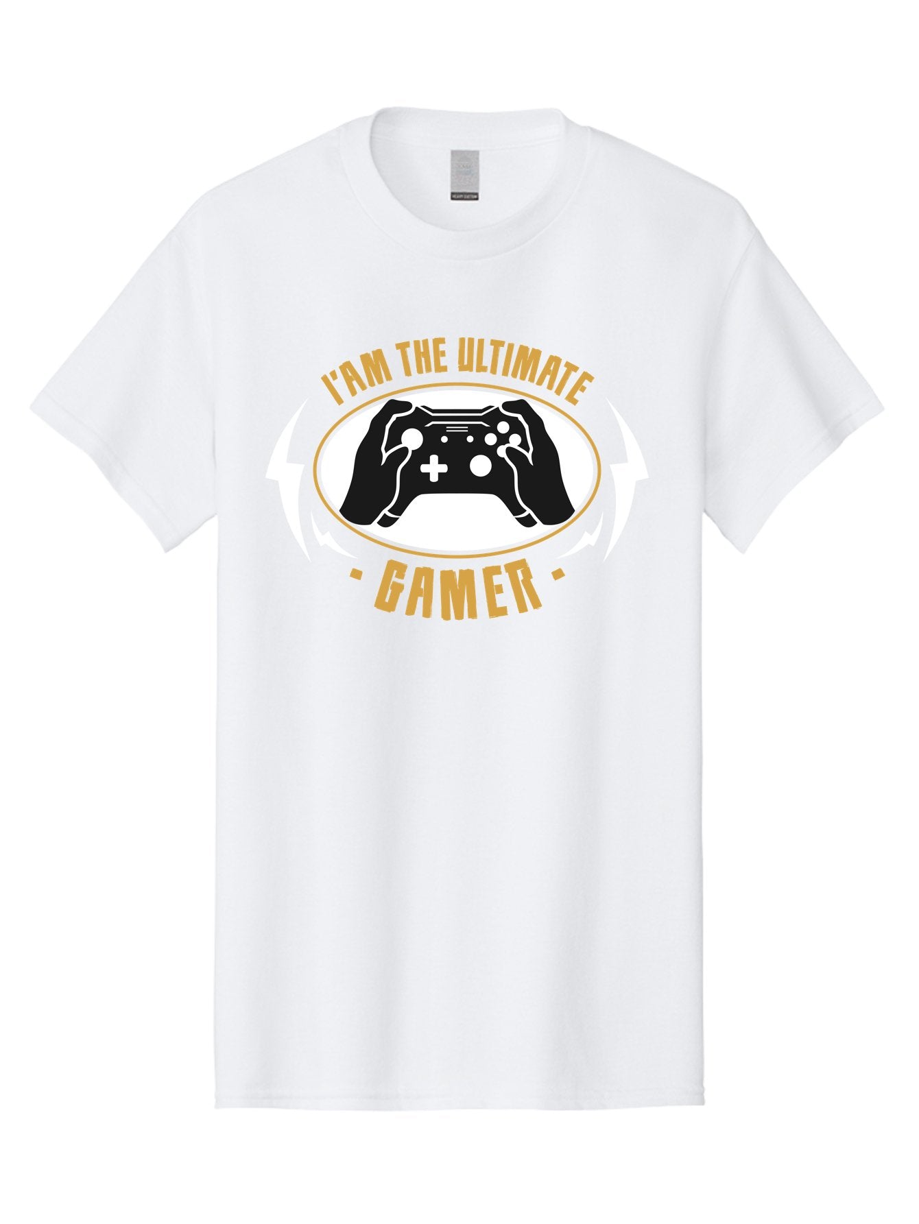 I-Am-The-Ultimate-Gamer Men'S Graphic Tee, 100% Cotton, Comfortable Casual Summer Wear, Machine Washable, Gaming Controller, Gamer Lifestyle, Video Game Culture, Gaming Community, Ultimate Gamer, Gaming Graphics, Game On -  Aaa643