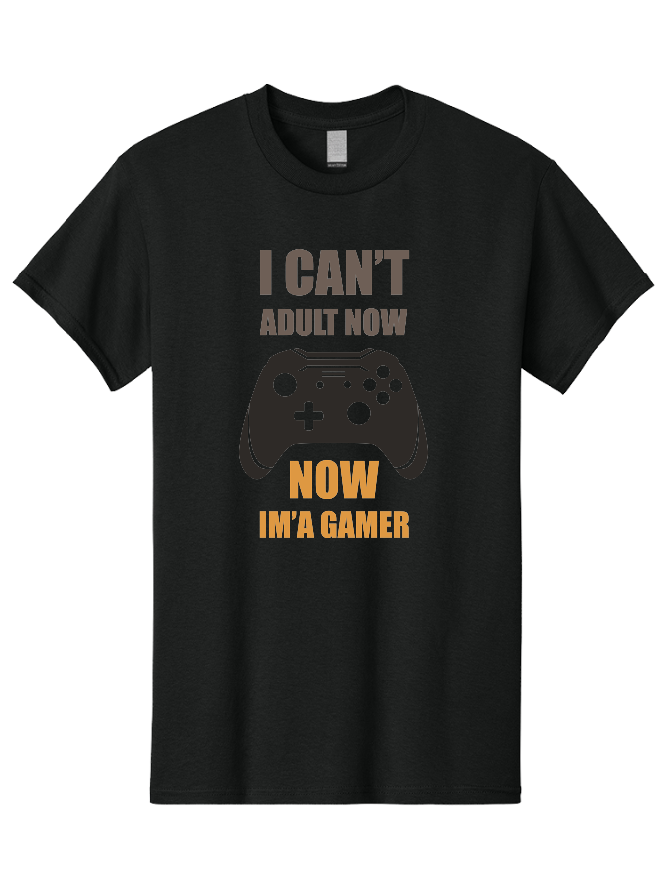 I-Can-T-Adult-Now Men'S Graphic Tee, 100% Cotton, Comfortable Casual Summer Wear, Machine Washable, Gaming Humor, Gamer Life, Video Game Controller, Can'T Adult, Gaming Culture, Fun Quote, Gaming Quote, Playful Graphics, Gaming Phrases -  Aaa644