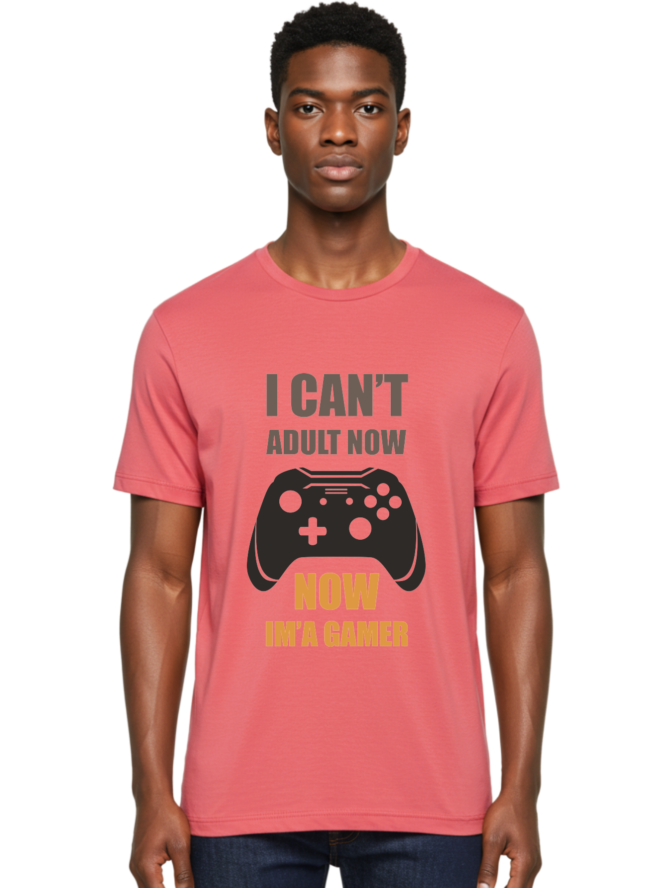 I-Can-T-Adult-Now Men'S Graphic Tee, 100% Cotton, Comfortable Casual Summer Wear, Machine Washable, Gaming Humor, Gamer Life, Video Game Controller, Can'T Adult, Gaming Culture, Fun Quote, Gaming Quote, Playful Graphics, Gaming Phrases -  Aaa644 12