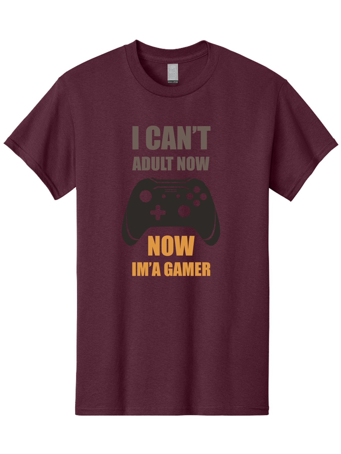 I-Can-T-Adult-Now Men'S Graphic Tee, 100% Cotton, Comfortable Casual Summer Wear, Machine Washable, Gaming Humor, Gamer Life, Video Game Controller, Can'T Adult, Gaming Culture, Fun Quote, Gaming Quote, Playful Graphics, Gaming Phrases -  Aaa644