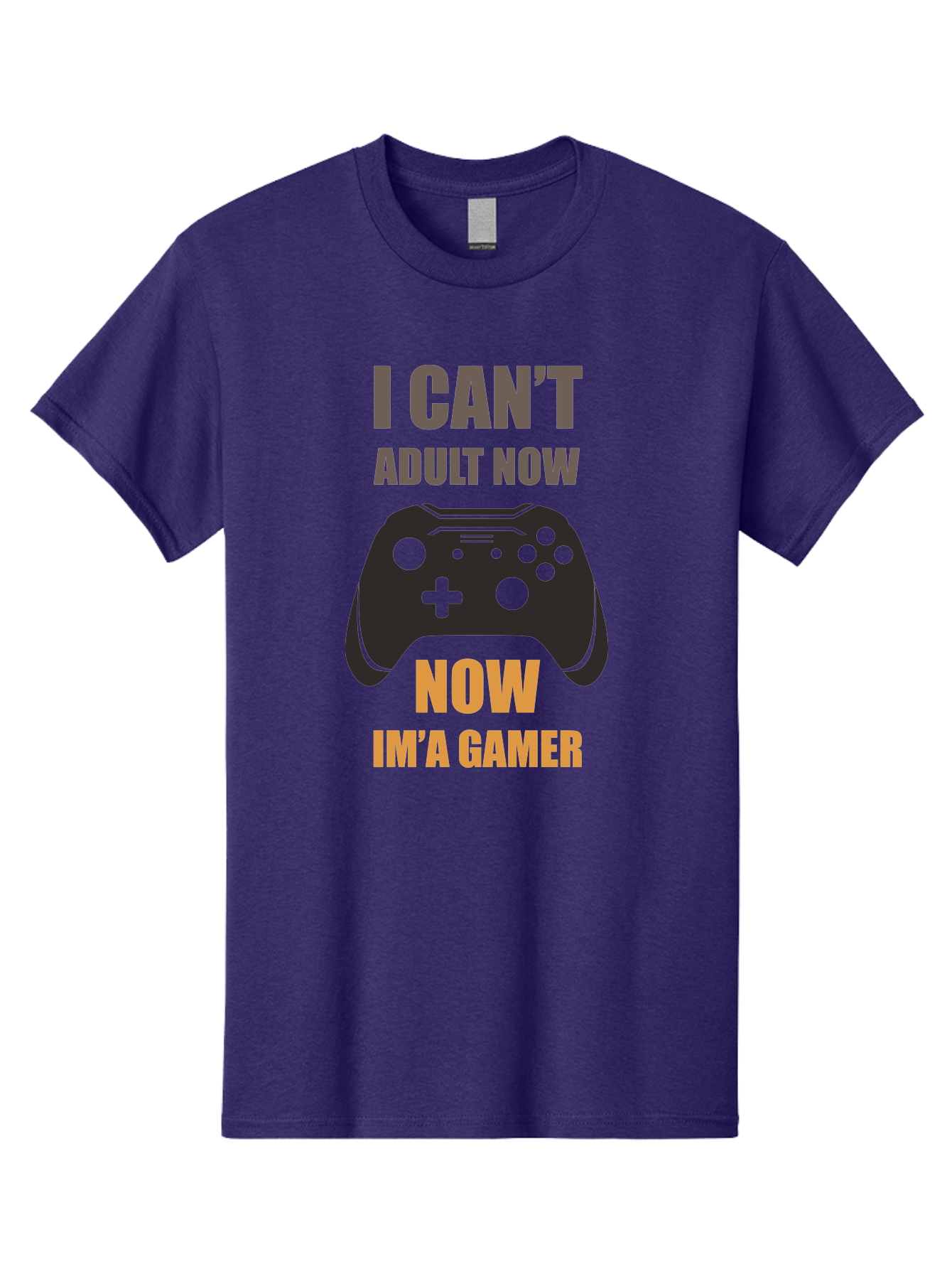 I-Can-T-Adult-Now Men'S Graphic Tee, 100% Cotton, Comfortable Casual Summer Wear, Machine Washable, Gaming Humor, Gamer Life, Video Game Controller, Can'T Adult, Gaming Culture, Fun Quote, Gaming Quote, Playful Graphics, Gaming Phrases -  Aaa644 21