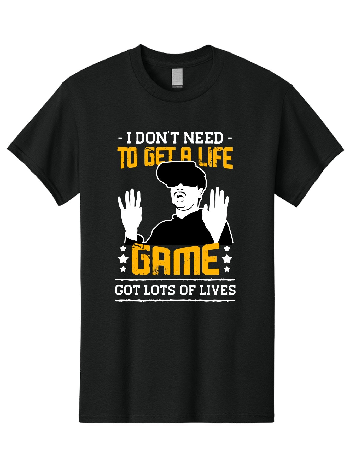 I-Don-T-Need-To-Get-A-Life-Game Men'S Graphic Tee, 100% Cotton, Comfortable Casual Summer Wear, Machine Washable, Gaming Humor, Video Game Quote, Gamer Lifestyle, Multiple Lives, Playful Graphics, Gaming Culture, Retro Gaming Style -  Aaa645 11