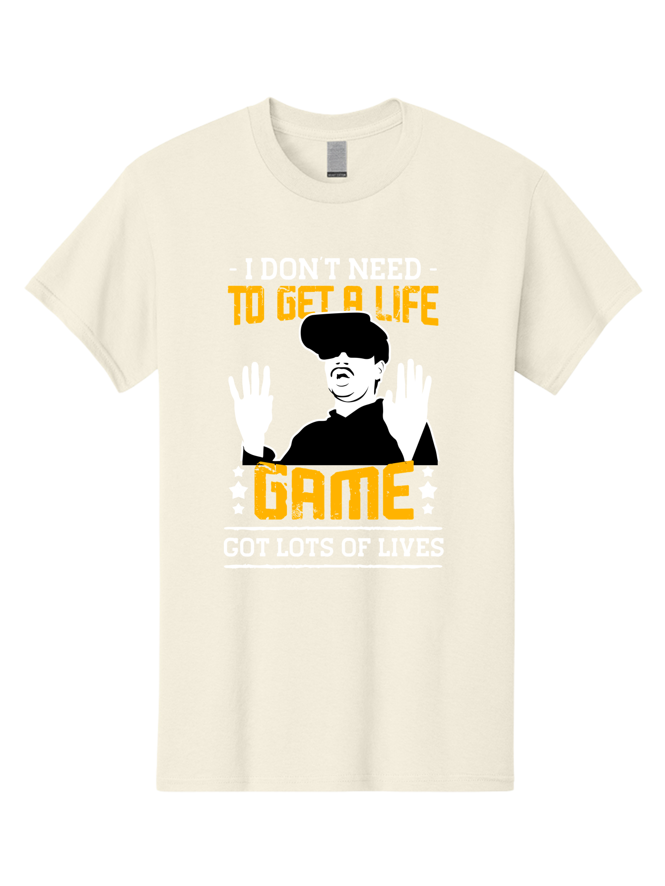I-Don-T-Need-To-Get-A-Life-Game Men'S Graphic Tee, 100% Cotton, Comfortable Casual Summer Wear, Machine Washable, Gaming Humor, Video Game Quote, Gamer Lifestyle, Multiple Lives, Playful Graphics, Gaming Culture, Retro Gaming Style -  Aaa645 17