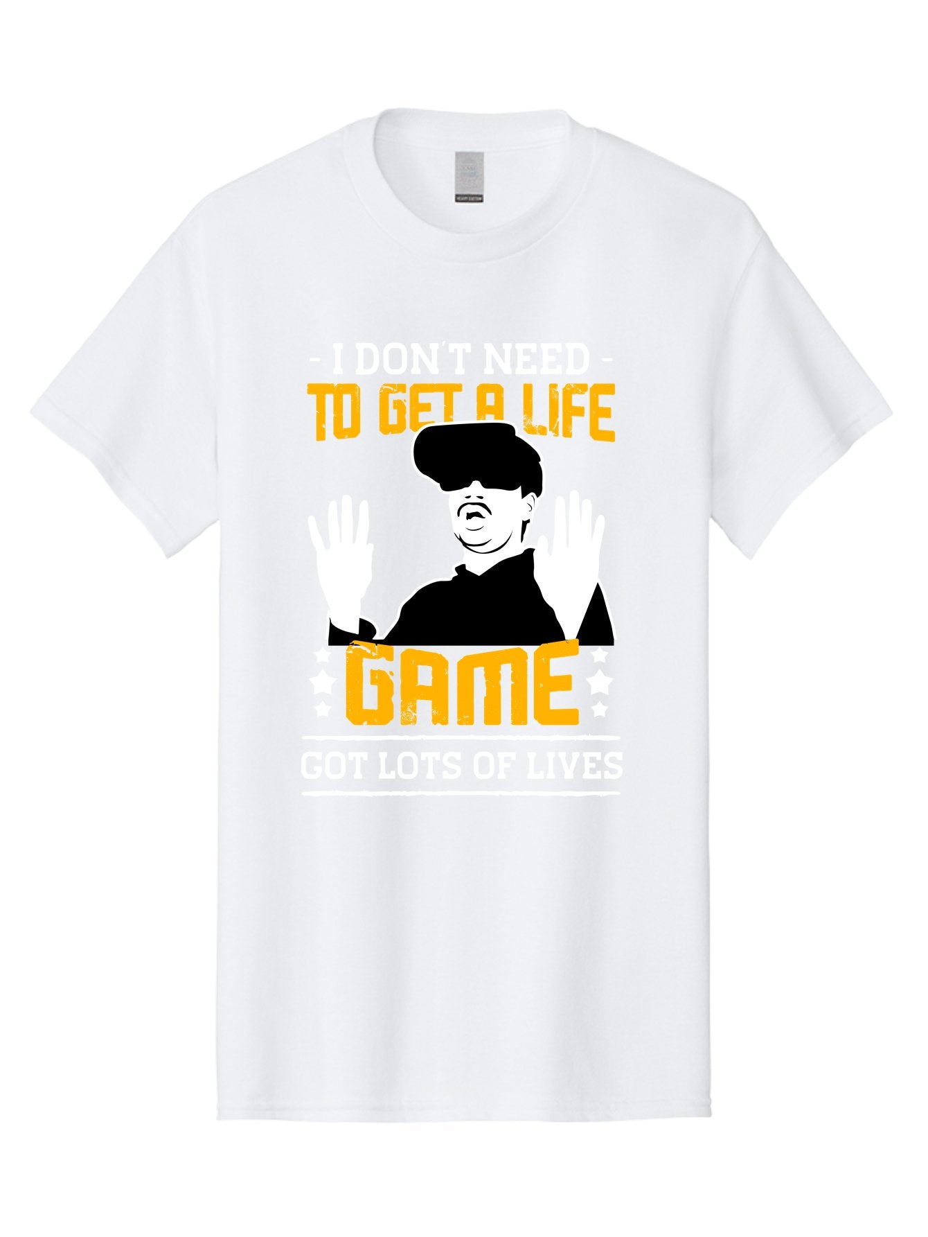 I-Don-T-Need-To-Get-A-Life-Game Men'S Graphic Tee, 100% Cotton, Comfortable Casual Summer Wear, Machine Washable, Gaming Humor, Video Game Quote, Gamer Lifestyle, Multiple Lives, Playful Graphics, Gaming Culture, Retro Gaming Style -  Aaa645 8