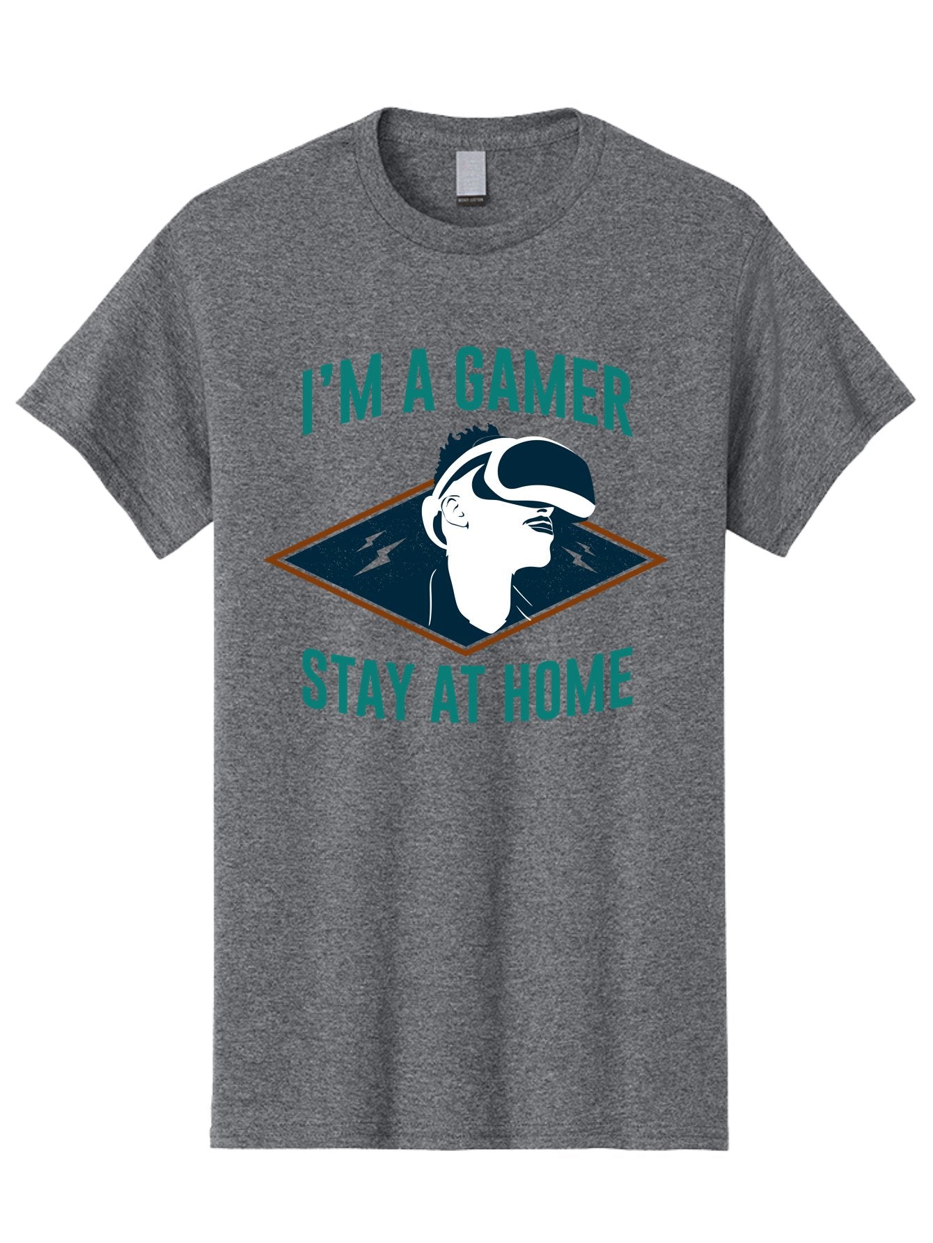 I-M-A-Gamer-Stay-At-Home Men'S Graphic Tee, 100% Cotton, Comfortable Casual Summer Wear, Machine Washable, Gamer, Vr Headset, Stay At Home, Gaming Culture, Online Gaming, Virtual Reality Experience, Gaming Lifestyle, Tech Enthusiast -  Aaa646 9