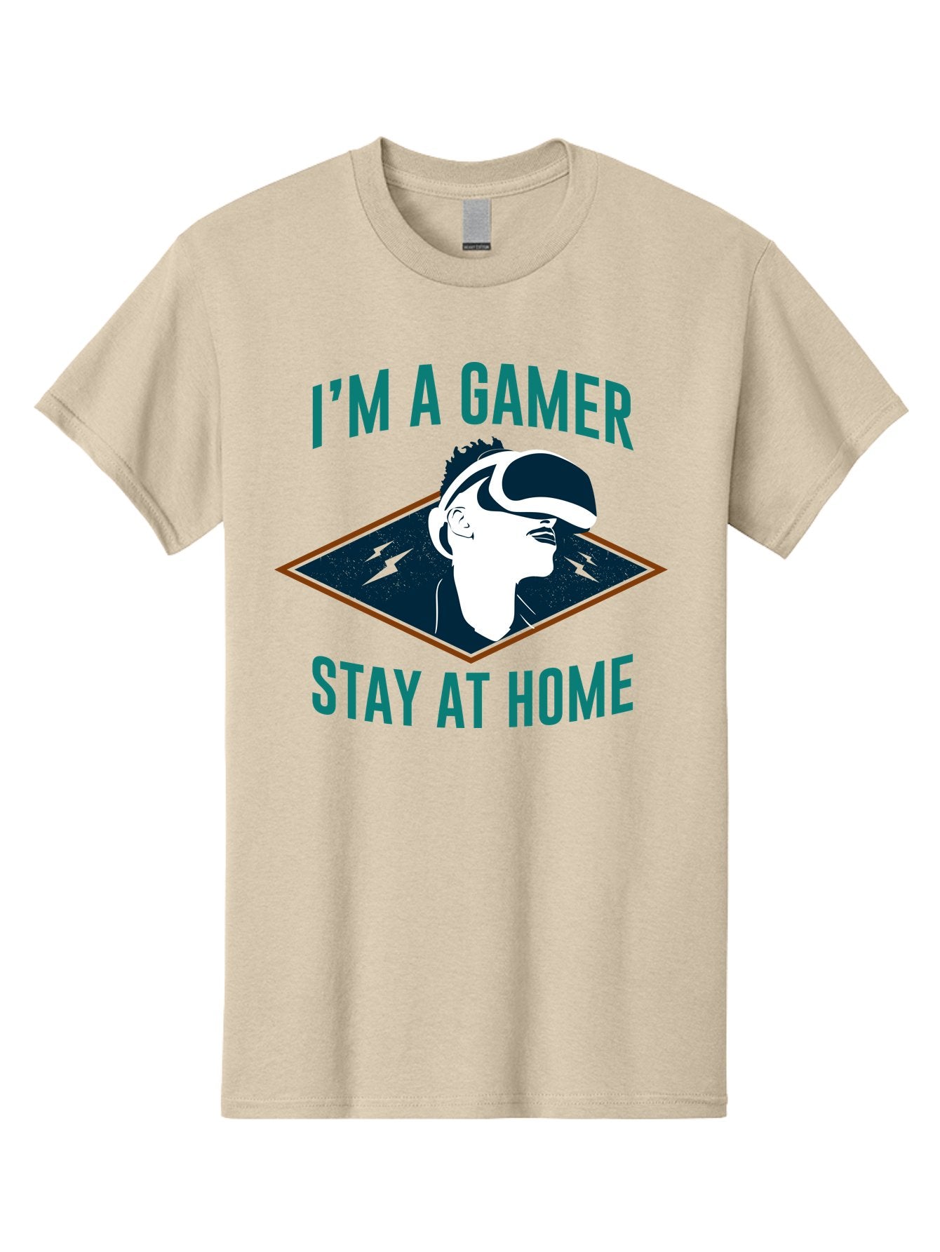 I-M-A-Gamer-Stay-At-Home Men'S Graphic Tee, 100% Cotton, Comfortable Casual Summer Wear, Machine Washable, Gamer, Vr Headset, Stay At Home, Gaming Culture, Online Gaming, Virtual Reality Experience, Gaming Lifestyle, Tech Enthusiast -  Aaa646 15