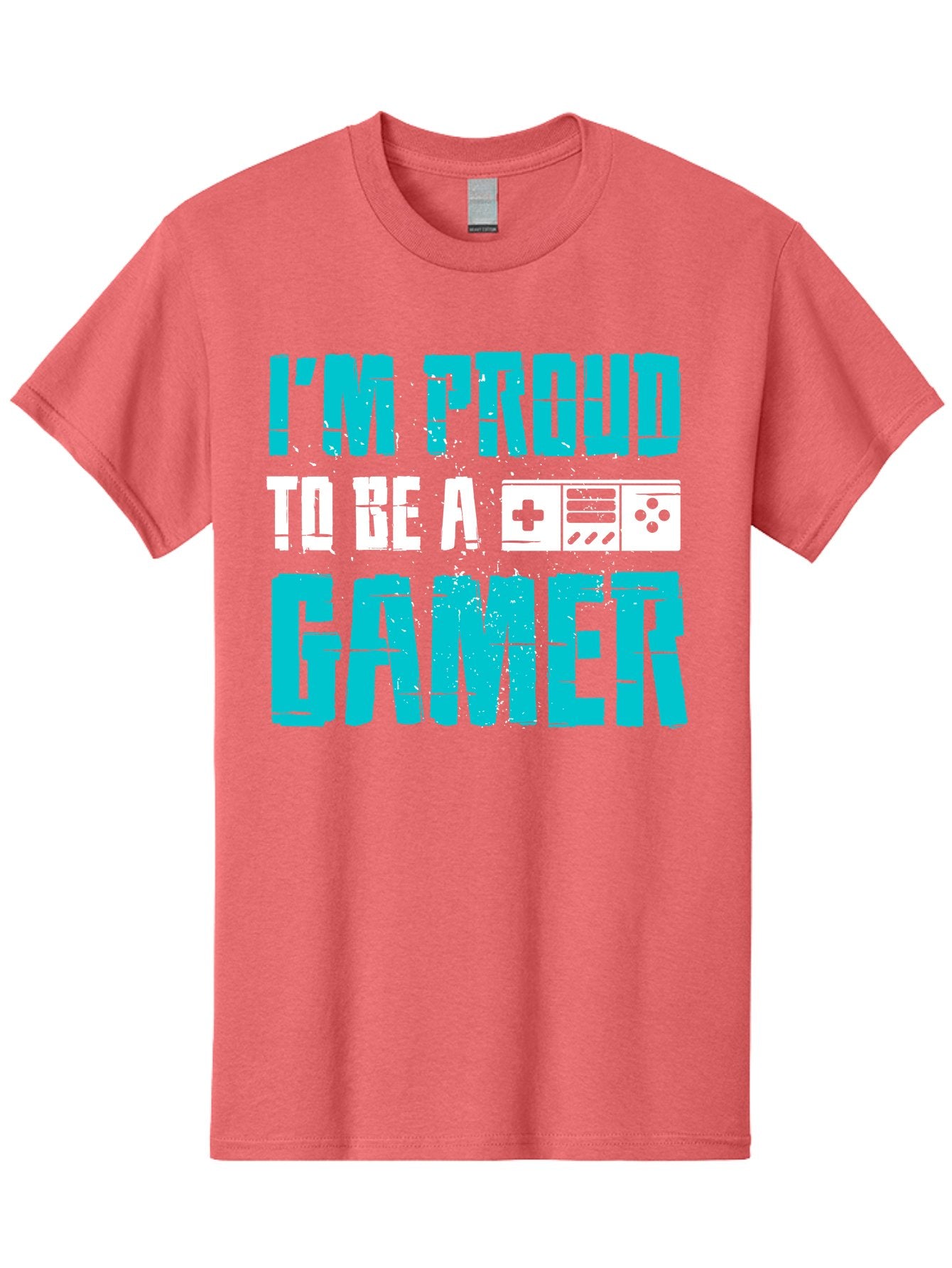 I-M-Proud-To-Be-A-Gamer Men'S Graphic Tee, 100% Cotton, Comfortable Casual Summer Wear, Machine Washable, Gaming Culture, Gamer Pride, Video Games, Gaming Community, Gamer Identity, Positive Affirmation, Game On -  Aaa647 4