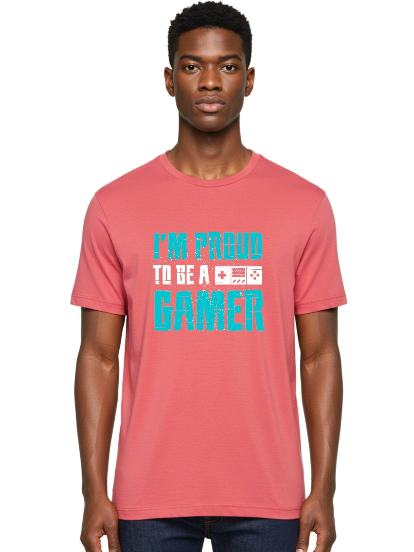 I-M-Proud-To-Be-A-Gamer Men'S Graphic Tee, 100% Cotton, Comfortable Casual Summer Wear, Machine Washable, Gaming Culture, Gamer Pride, Video Games, Gaming Community, Gamer Identity, Positive Affirmation, Game On -  Aaa647 18