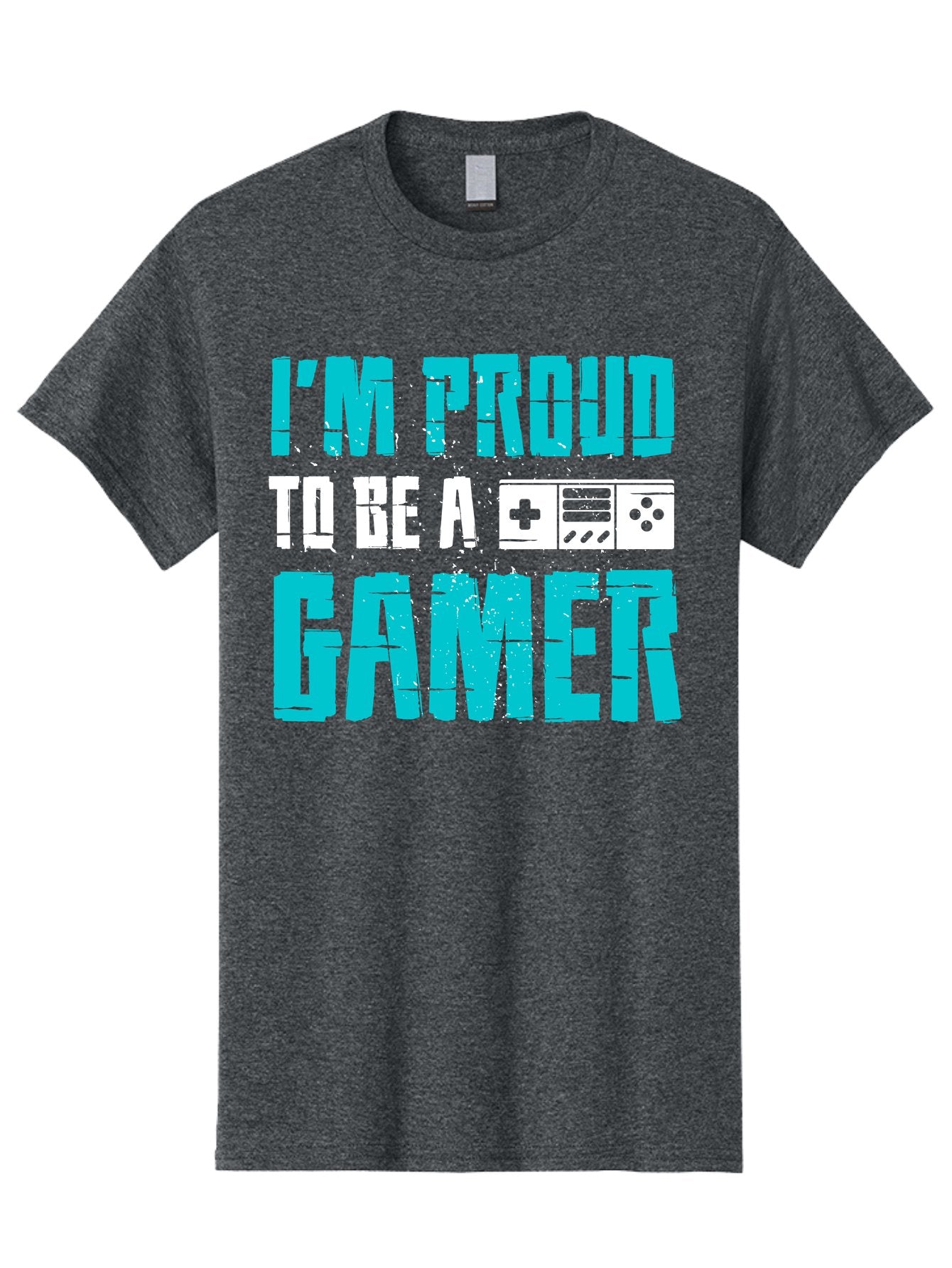 I-M-Proud-To-Be-A-Gamer Men'S Graphic Tee, 100% Cotton, Comfortable Casual Summer Wear, Machine Washable, Gaming Culture, Gamer Pride, Video Games, Gaming Community, Gamer Identity, Positive Affirmation, Game On -  Aaa647