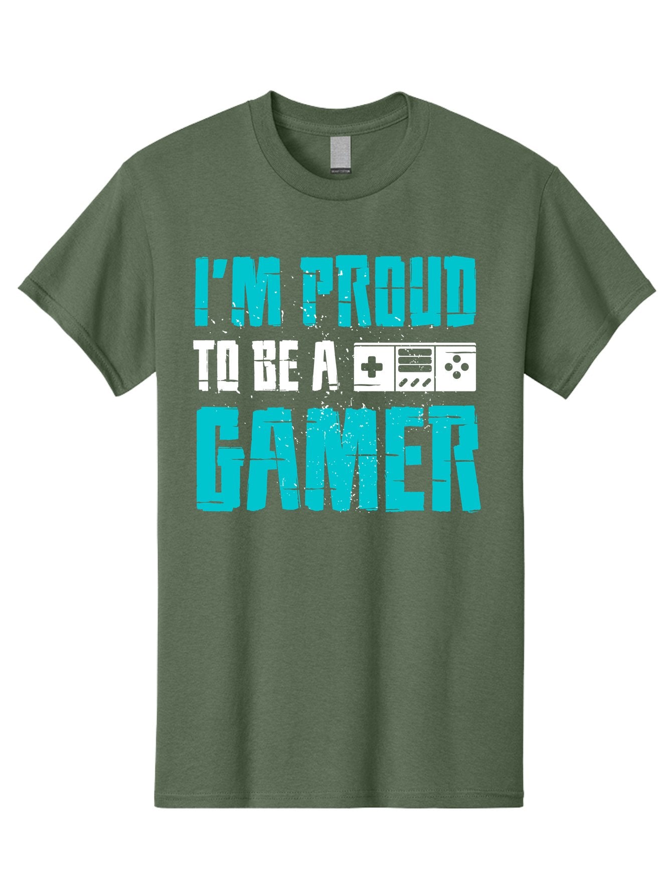 I-M-Proud-To-Be-A-Gamer Men'S Graphic Tee, 100% Cotton, Comfortable Casual Summer Wear, Machine Washable, Gaming Culture, Gamer Pride, Video Games, Gaming Community, Gamer Identity, Positive Affirmation, Game On -  Aaa647 15
