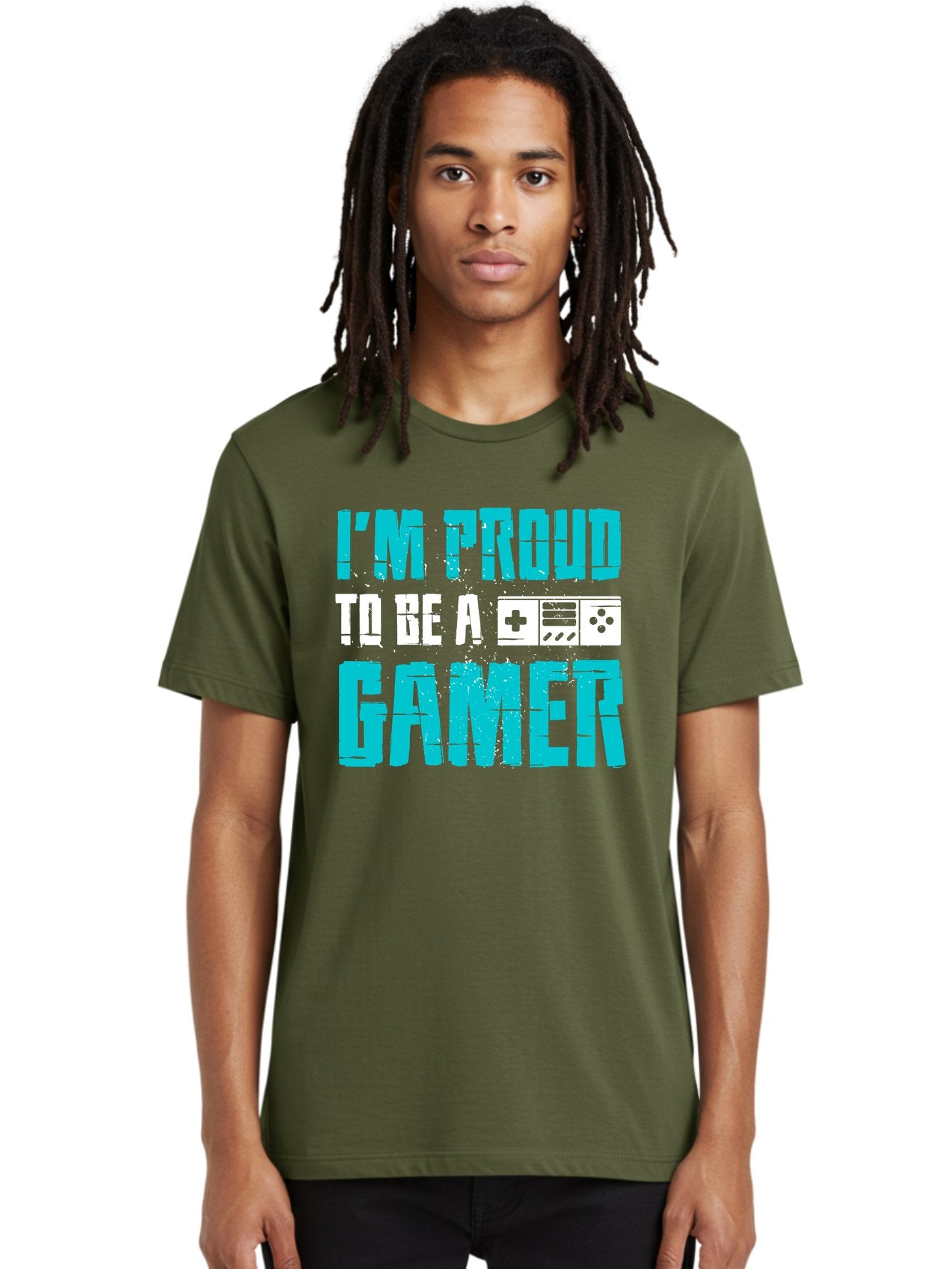 I-M-Proud-To-Be-A-Gamer Men'S Graphic Tee, 100% Cotton, Comfortable Casual Summer Wear, Machine Washable, Gaming Culture, Gamer Pride, Video Games, Gaming Community, Gamer Identity, Positive Affirmation, Game On -  Aaa647 30