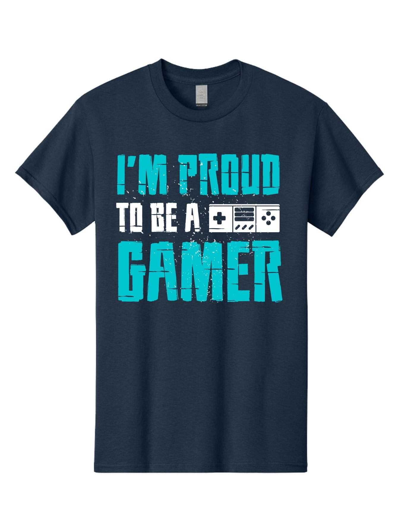 I-M-Proud-To-Be-A-Gamer Men'S Graphic Tee, 100% Cotton, Comfortable Casual Summer Wear, Machine Washable, Gaming Culture, Gamer Pride, Video Games, Gaming Community, Gamer Identity, Positive Affirmation, Game On -  Aaa647 3
