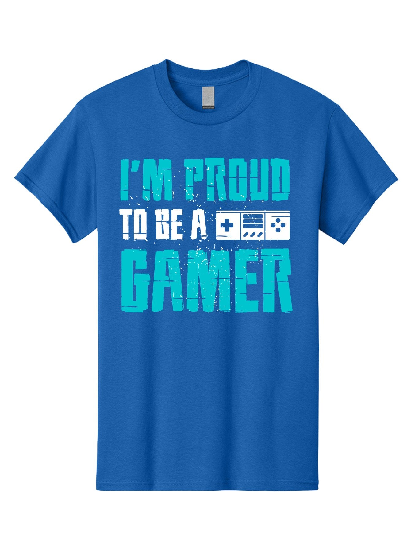 I-M-Proud-To-Be-A-Gamer Men'S Graphic Tee, 100% Cotton, Comfortable Casual Summer Wear, Machine Washable, Gaming Culture, Gamer Pride, Video Games, Gaming Community, Gamer Identity, Positive Affirmation, Game On -  Aaa647 12