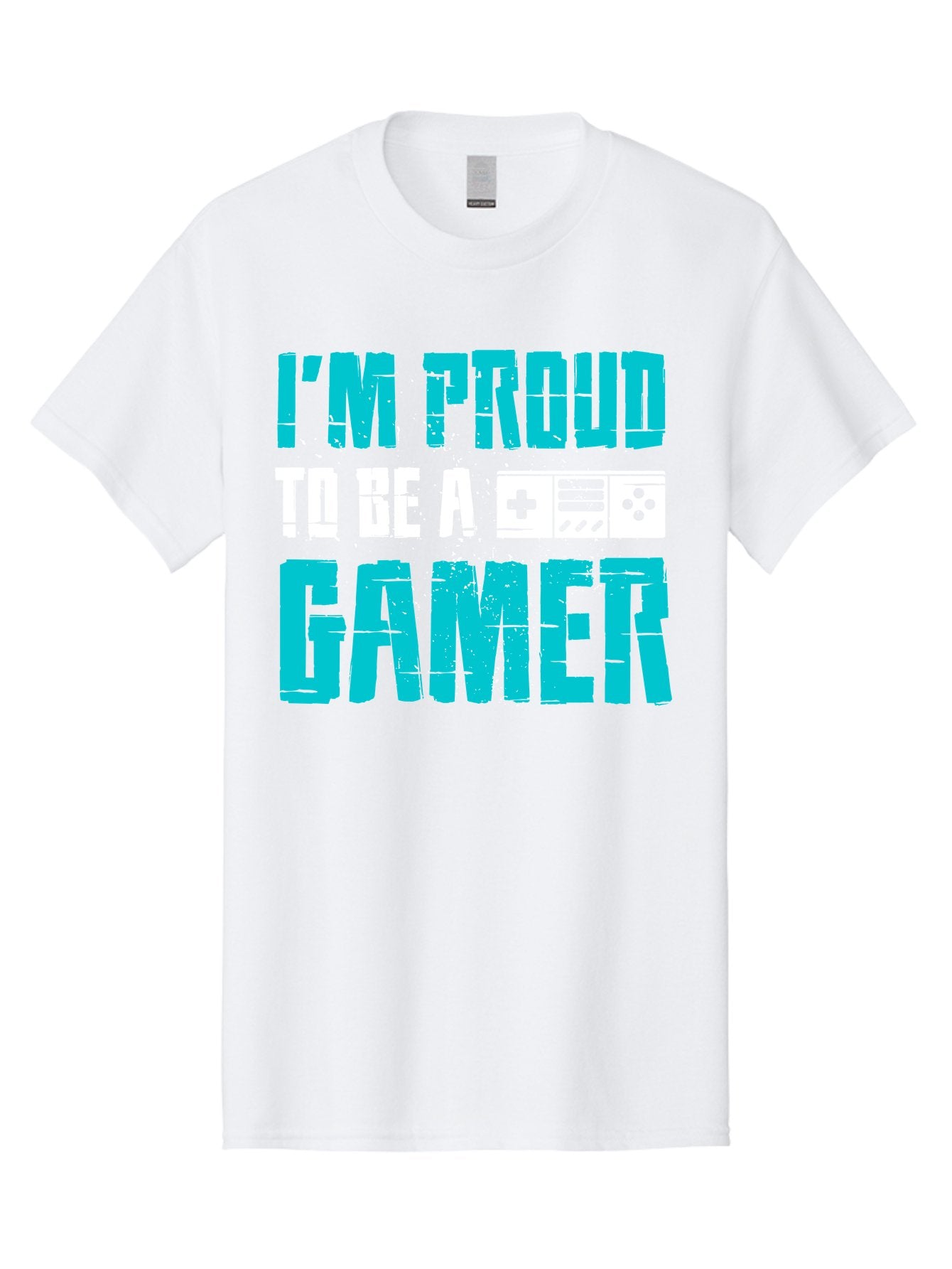 I-M-Proud-To-Be-A-Gamer Men'S Graphic Tee, 100% Cotton, Comfortable Casual Summer Wear, Machine Washable, Gaming Culture, Gamer Pride, Video Games, Gaming Community, Gamer Identity, Positive Affirmation, Game On -  Aaa647