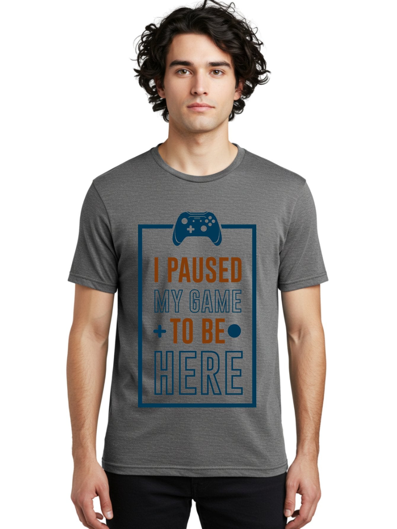 I-Paused-My-Game Men'S Graphic Tee, 100% Cotton, Comfortable Casual Summer Wear, Machine Washable, Gaming Quote, Paused Game, Funny Saying, Gamer Humor, Video Game Quote, Humorous Quote -  Aaa648 16