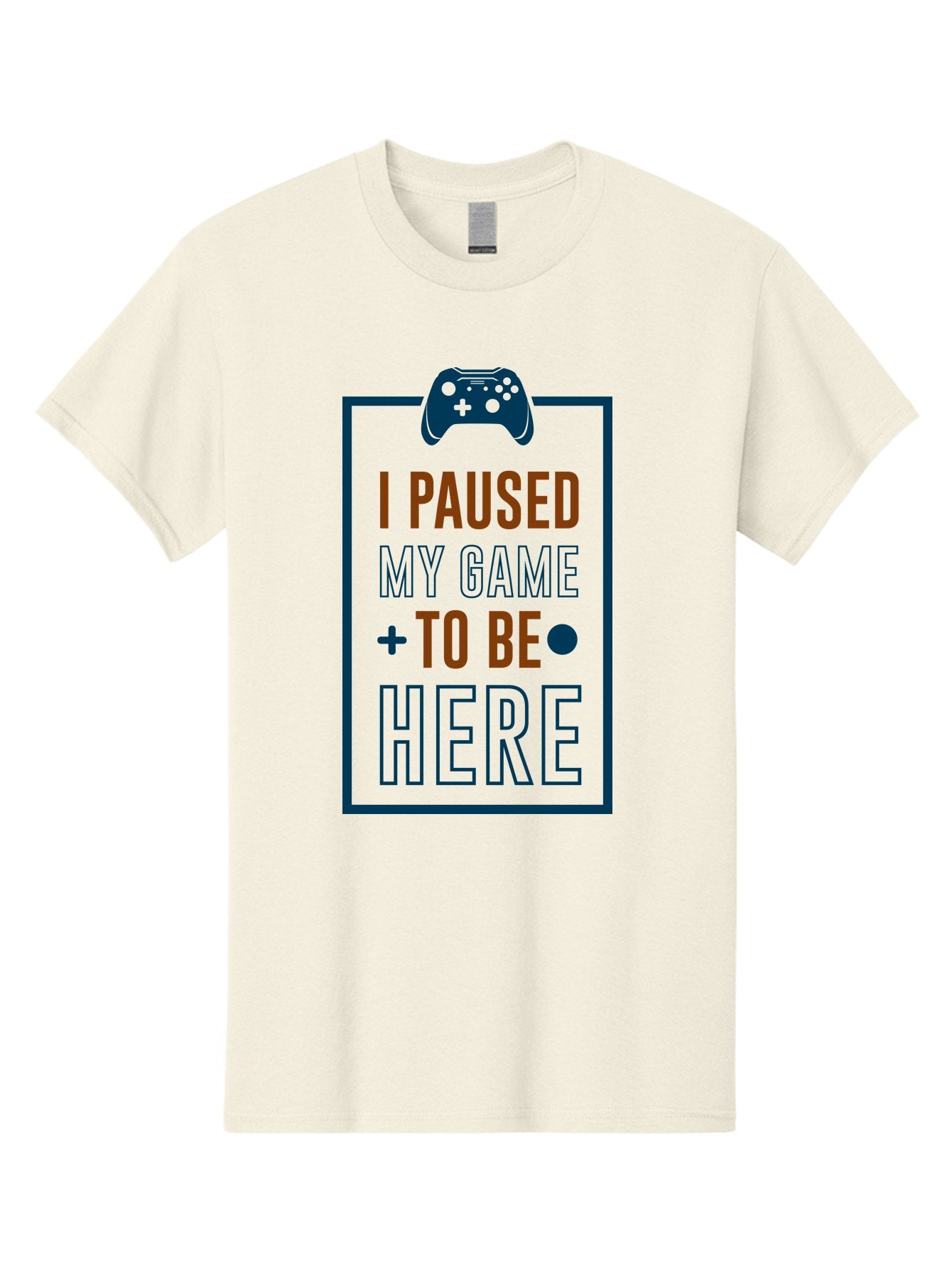 I-Paused-My-Game Men'S Graphic Tee, 100% Cotton, Comfortable Casual Summer Wear, Machine Washable, Gaming Quote, Paused Game, Funny Saying, Gamer Humor, Video Game Quote, Humorous Quote -  Aaa648