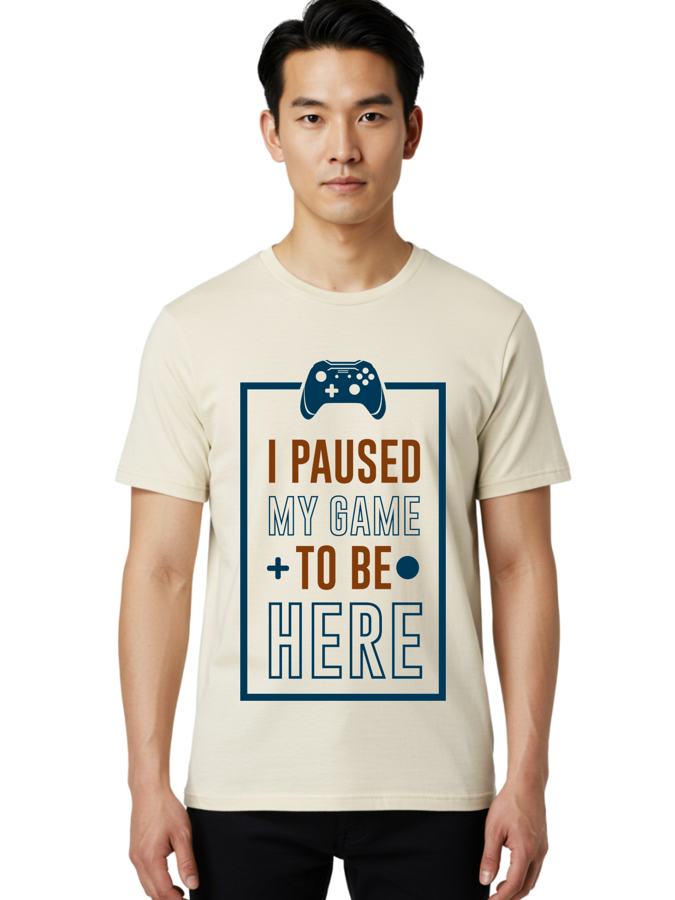 I-Paused-My-Game Men'S Graphic Tee, 100% Cotton, Comfortable Casual Summer Wear, Machine Washable, Gaming Quote, Paused Game, Funny Saying, Gamer Humor, Video Game Quote, Humorous Quote -  Aaa648 10