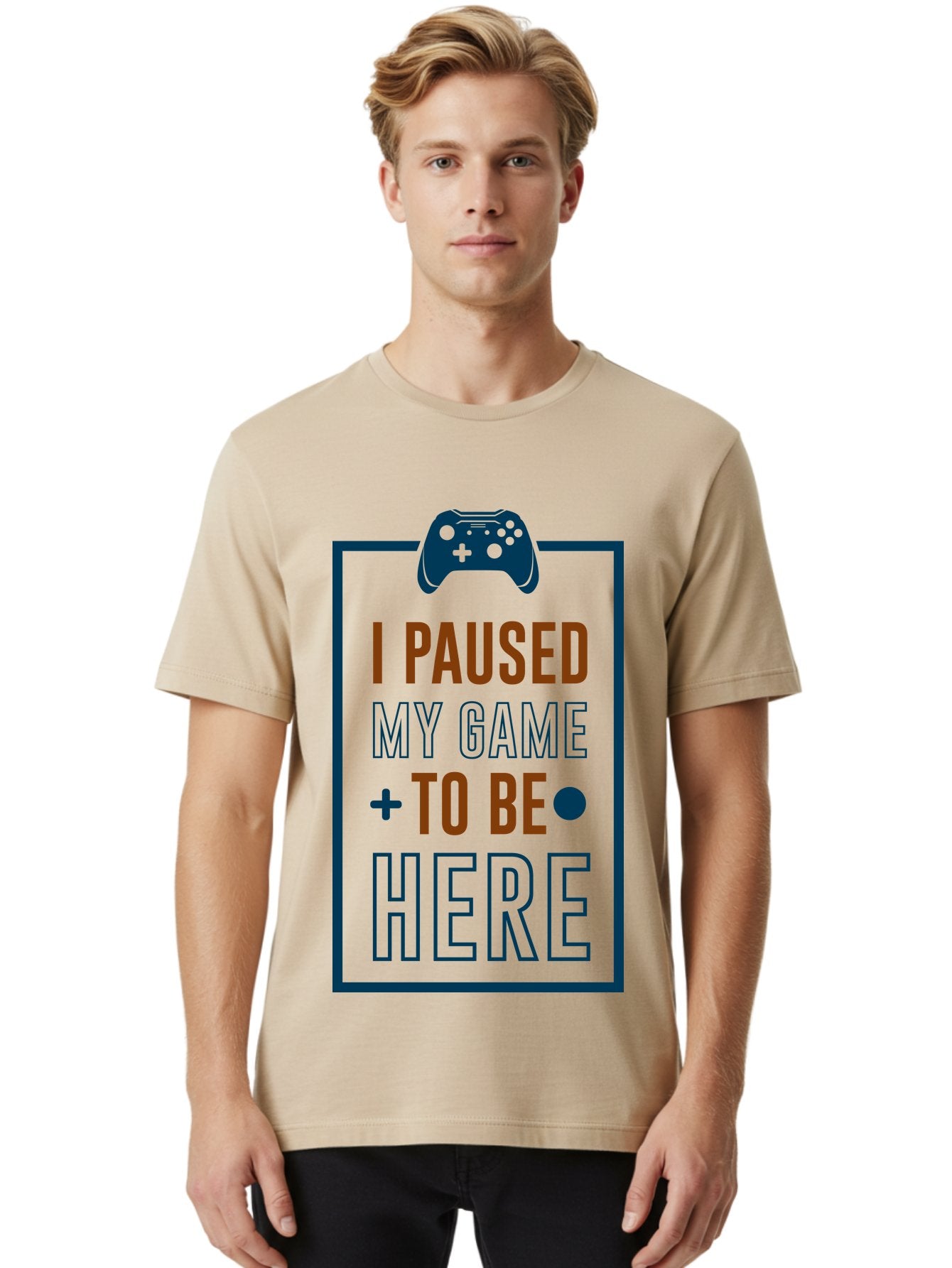 I-Paused-My-Game Men'S Graphic Tee, 100% Cotton, Comfortable Casual Summer Wear, Machine Washable, Gaming Quote, Paused Game, Funny Saying, Gamer Humor, Video Game Quote, Humorous Quote -  Aaa648 25