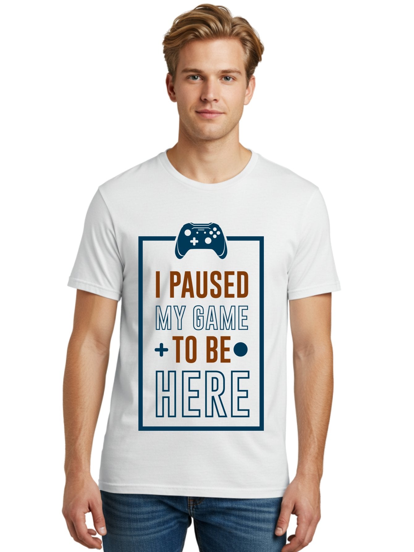 I-Paused-My-Game Men'S Graphic Tee, 100% Cotton, Comfortable Casual Summer Wear, Machine Washable, Gaming Quote, Paused Game, Funny Saying, Gamer Humor, Video Game Quote, Humorous Quote -  Aaa648 20