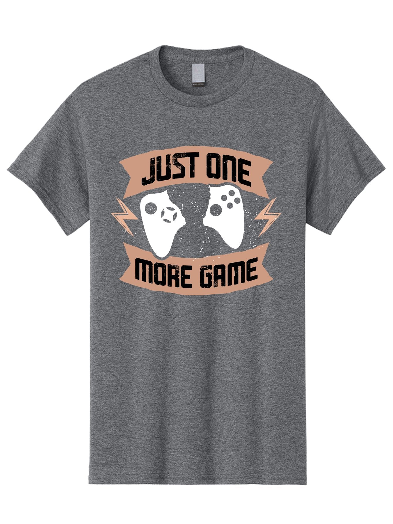 Just-One-More-Game Men'S Graphic Tee, 100% Cotton, Comfortable Casual Summer Wear, Machine Washable, Gaming Controllers, Video Game, Gaming Culture, Just One More Game, Playful Design, Gaming Quote, Retro Gaming -  Aaa649 13
