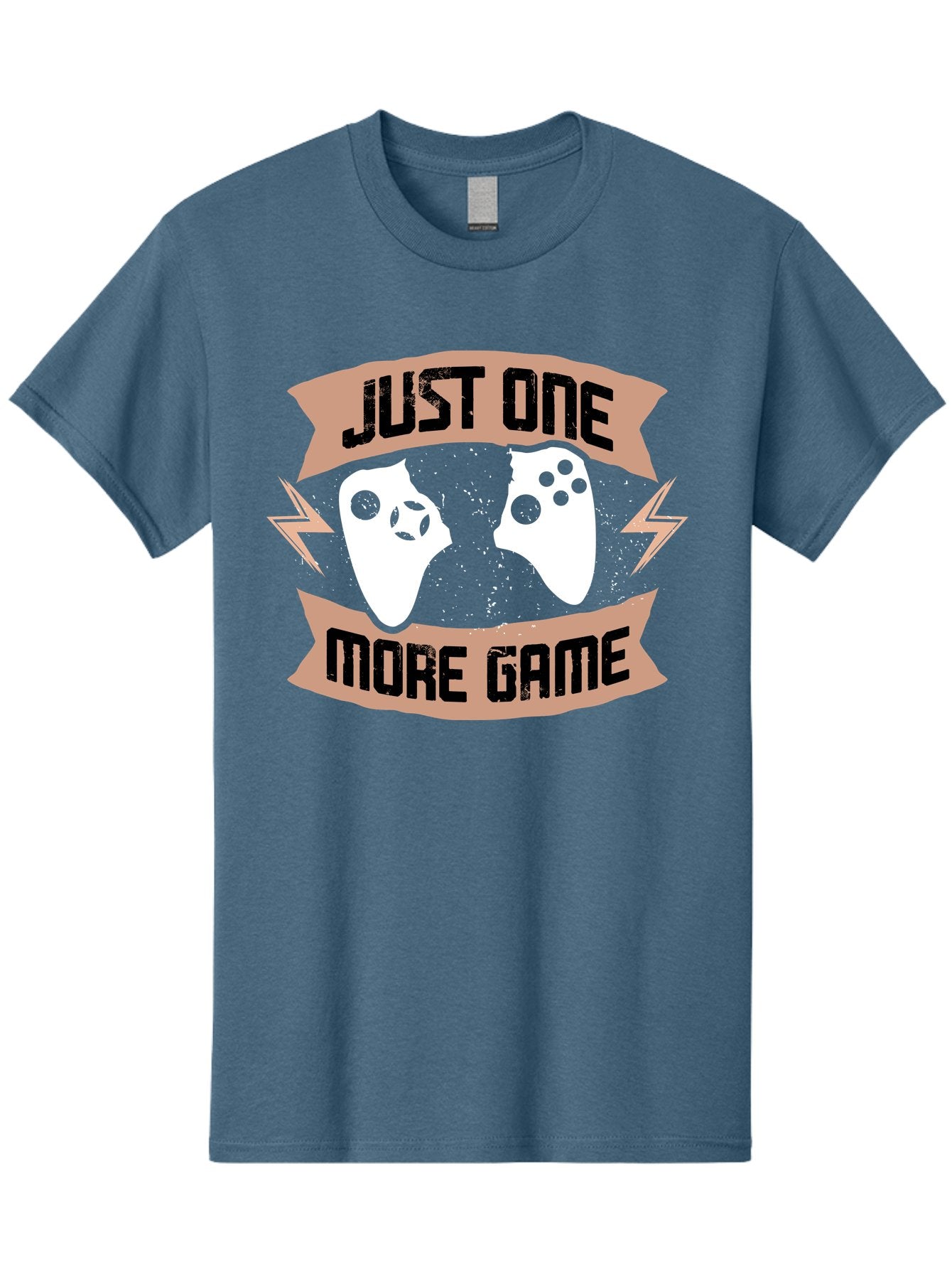 Just-One-More-Game Men'S Graphic Tee, 100% Cotton, Comfortable Casual Summer Wear, Machine Washable, Gaming Controllers, Video Game, Gaming Culture, Just One More Game, Playful Design, Gaming Quote, Retro Gaming -  Aaa649 15