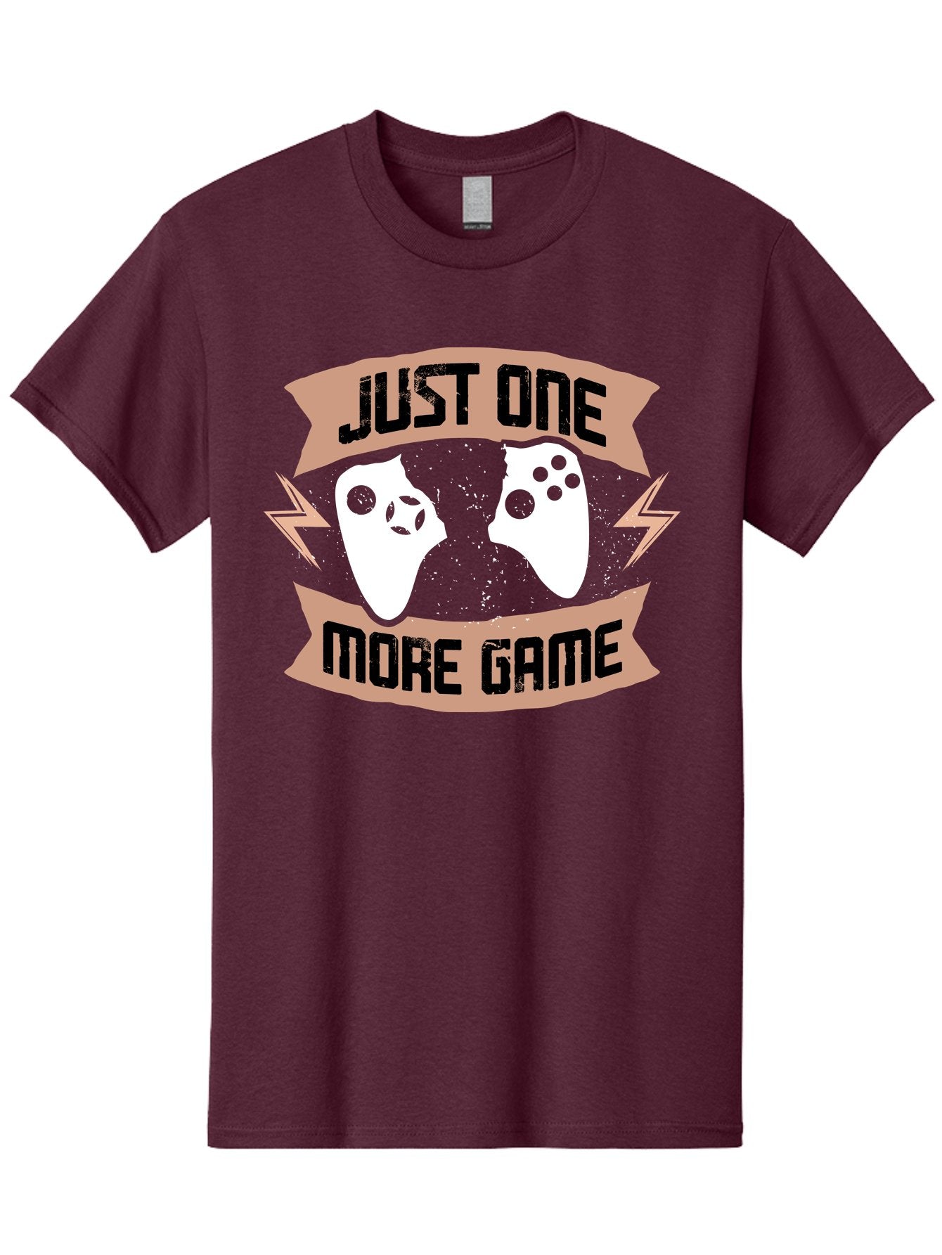 Just-One-More-Game Men'S Graphic Tee, 100% Cotton, Comfortable Casual Summer Wear, Machine Washable, Gaming Controllers, Video Game, Gaming Culture, Just One More Game, Playful Design, Gaming Quote, Retro Gaming -  Aaa649 8