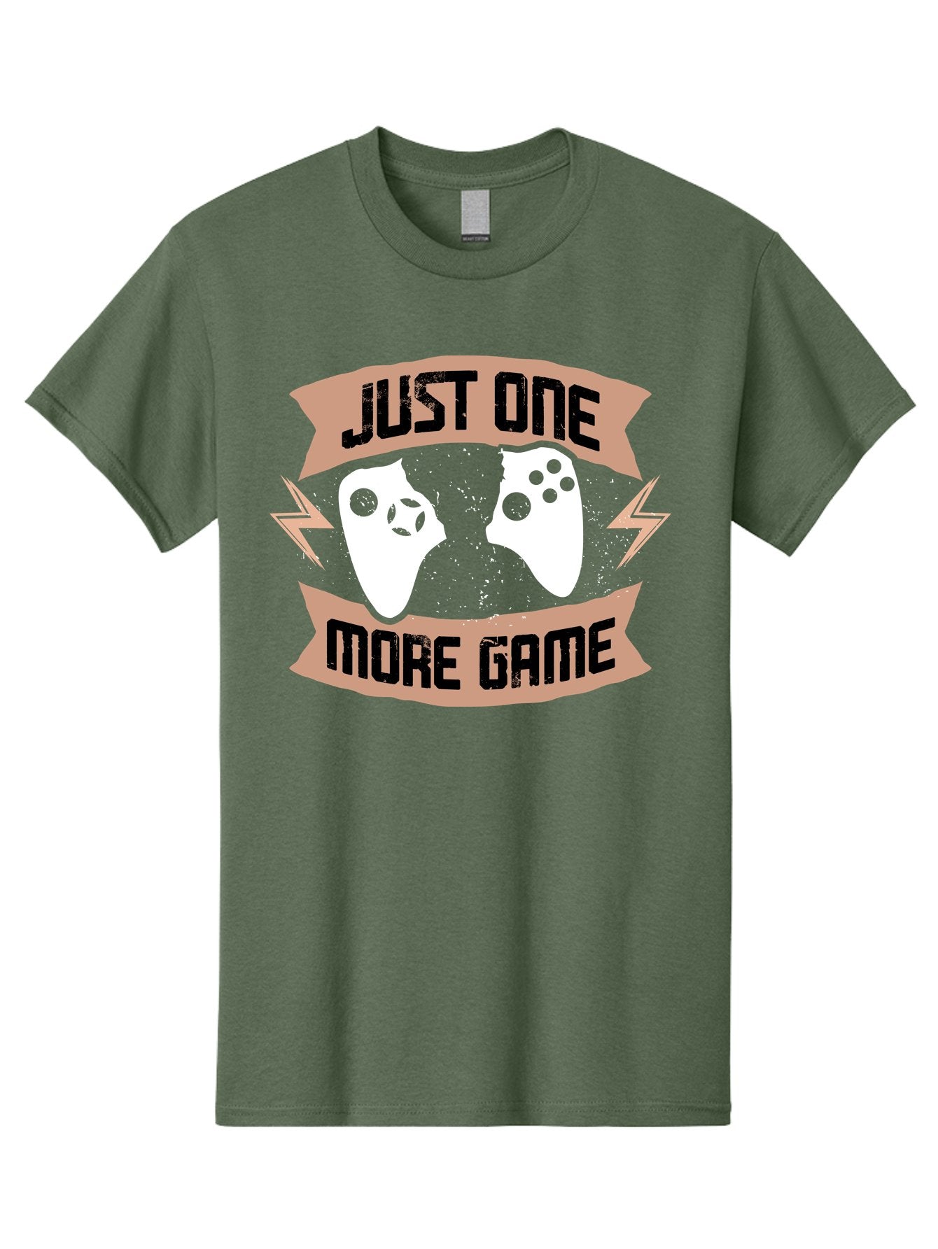 Just-One-More-Game Men'S Graphic Tee, 100% Cotton, Comfortable Casual Summer Wear, Machine Washable, Gaming Controllers, Video Game, Gaming Culture, Just One More Game, Playful Design, Gaming Quote, Retro Gaming -  Aaa649 12