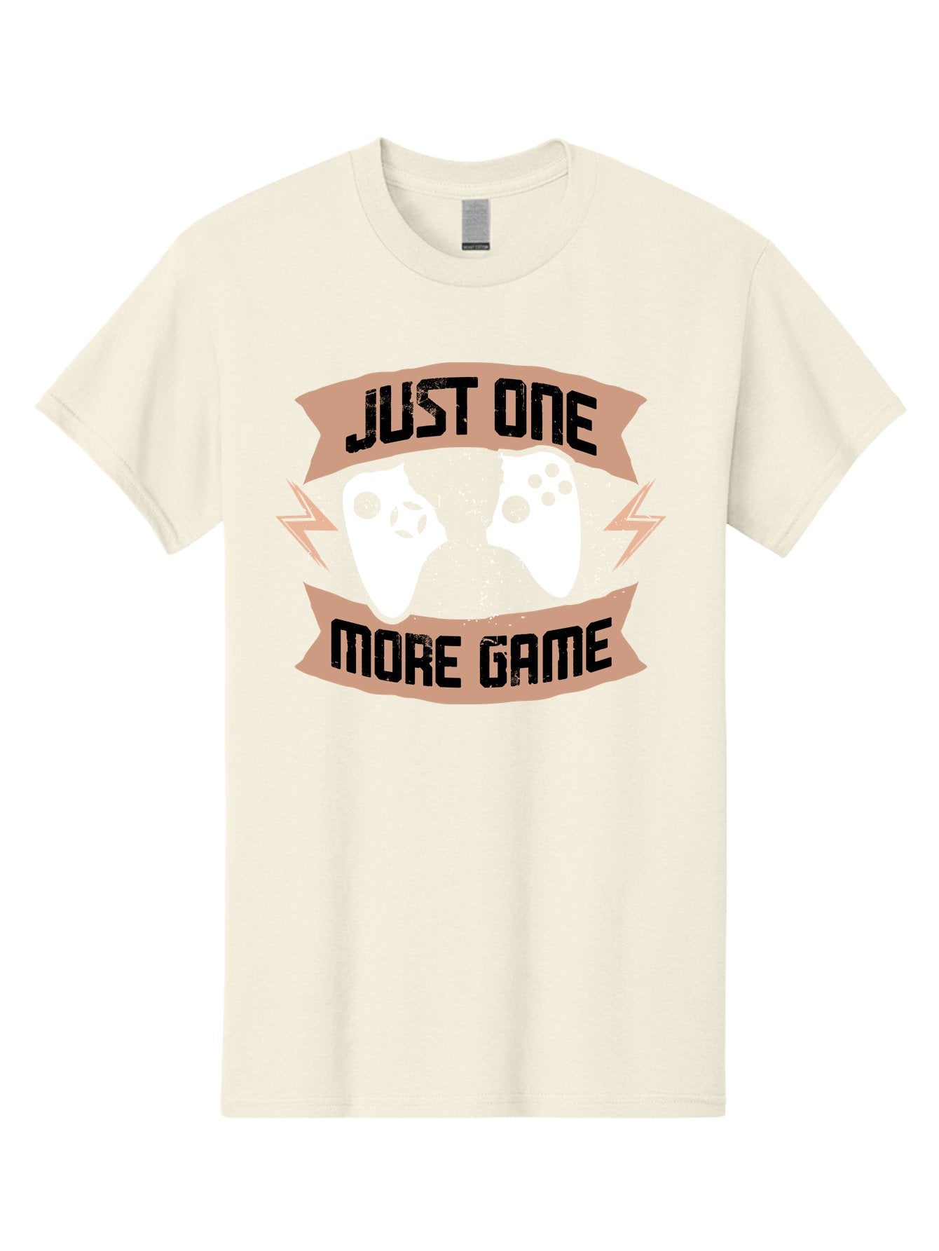 Just-One-More-Game Men'S Graphic Tee, 100% Cotton, Comfortable Casual Summer Wear, Machine Washable, Gaming Controllers, Video Game, Gaming Culture, Just One More Game, Playful Design, Gaming Quote, Retro Gaming -  Aaa649 4