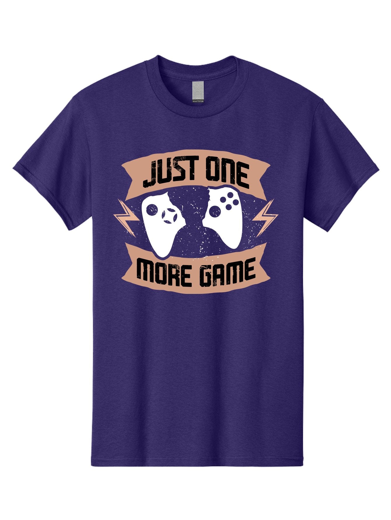 Just-One-More-Game Men'S Graphic Tee, 100% Cotton, Comfortable Casual Summer Wear, Machine Washable, Gaming Controllers, Video Game, Gaming Culture, Just One More Game, Playful Design, Gaming Quote, Retro Gaming -  Aaa649 14