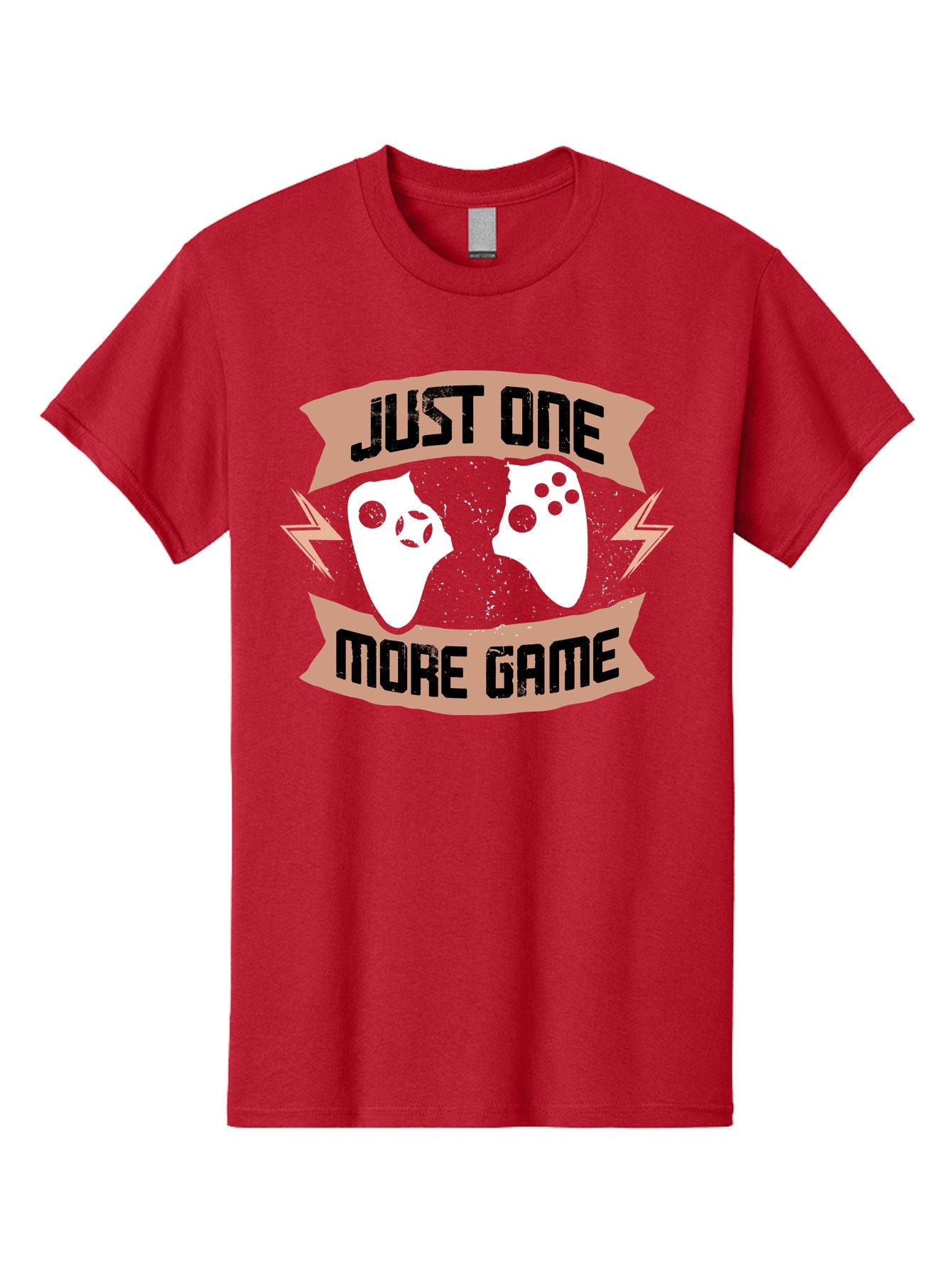 Just-One-More-Game Men'S Graphic Tee, 100% Cotton, Comfortable Casual Summer Wear, Machine Washable, Gaming Controllers, Video Game, Gaming Culture, Just One More Game, Playful Design, Gaming Quote, Retro Gaming -  Aaa649 6