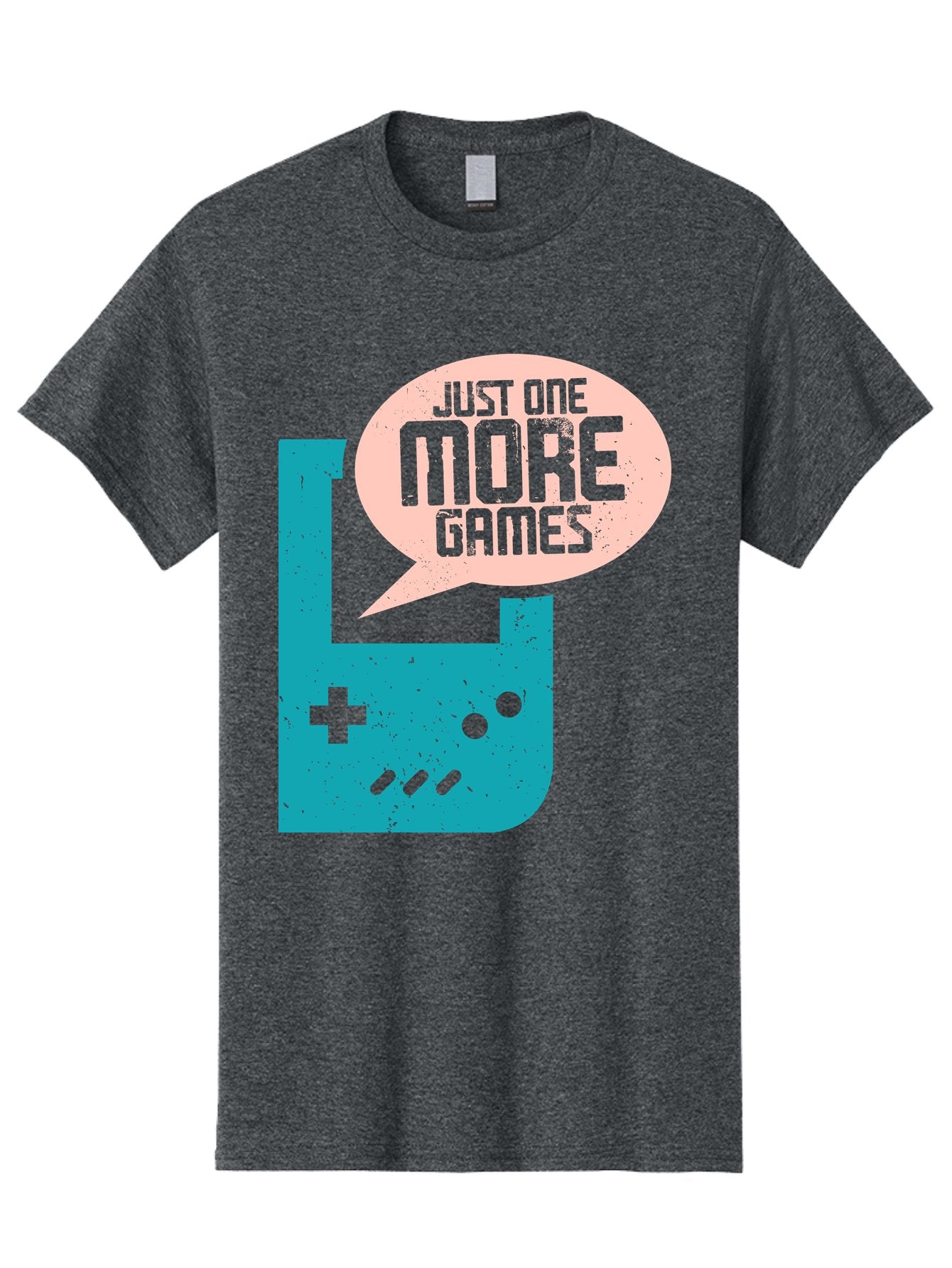Just-One-More-Games Men'S Graphic Tee, 100% Cotton, Comfortable Casual Summer Wear, Machine Washable, Retro Gaming, Video Game Controller, Nostalgic Design, Just One More Games, Gaming Culture, Pixel Art, Retro Aesthetic, Gamer Quote, -  Aaa650 8