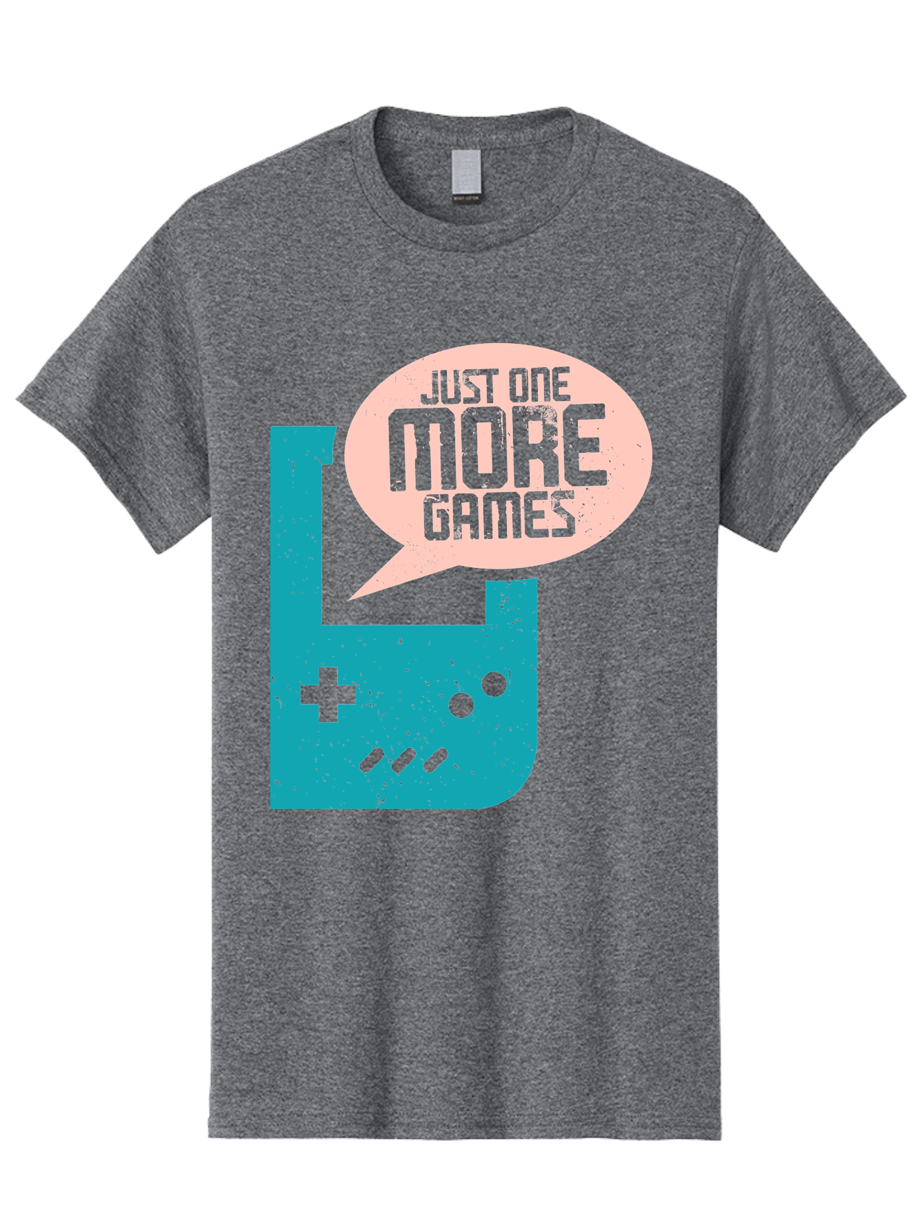 Just-One-More-Games Men'S Graphic Tee, 100% Cotton, Comfortable Casual Summer Wear, Machine Washable, Retro Gaming, Video Game Controller, Nostalgic Design, Just One More Games, Gaming Culture, Pixel Art, Retro Aesthetic, Gamer Quote, -  Aaa650 13