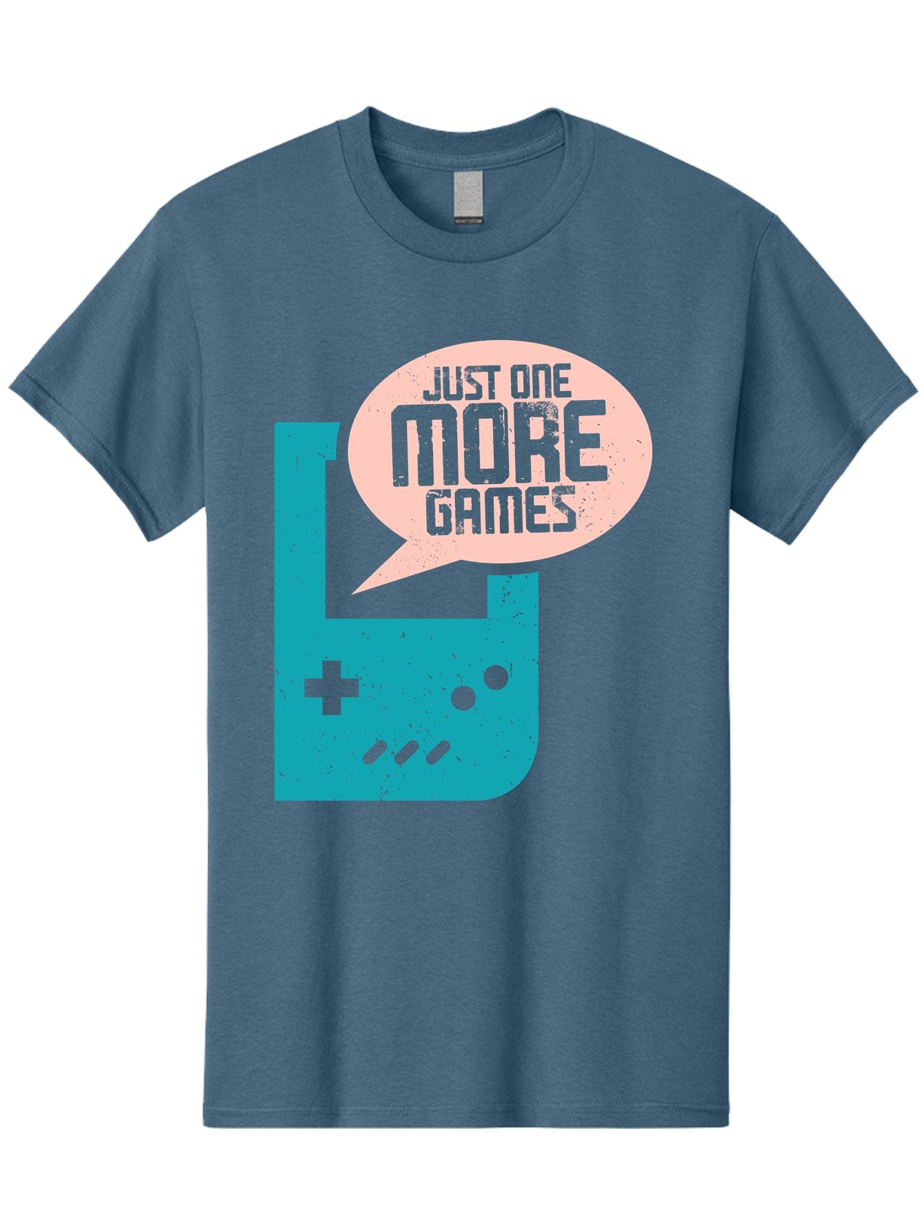 Just-One-More-Games Men'S Graphic Tee, 100% Cotton, Comfortable Casual Summer Wear, Machine Washable, Retro Gaming, Video Game Controller, Nostalgic Design, Just One More Games, Gaming Culture, Pixel Art, Retro Aesthetic, Gamer Quote, -  Aaa650 13