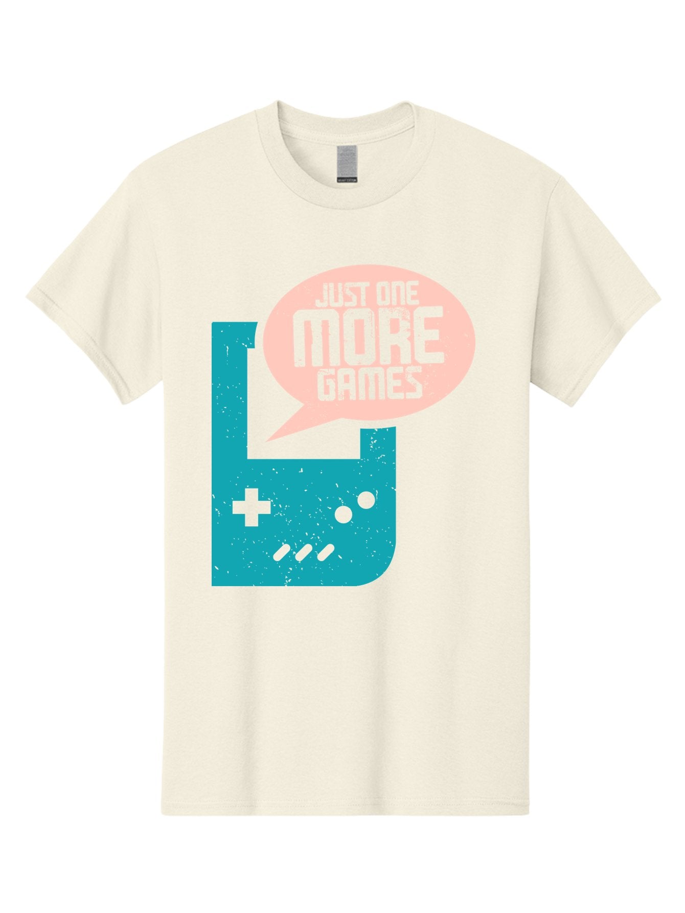 Just-One-More-Games Men'S Graphic Tee, 100% Cotton, Comfortable Casual Summer Wear, Machine Washable, Retro Gaming, Video Game Controller, Nostalgic Design, Just One More Games, Gaming Culture, Pixel Art, Retro Aesthetic, Gamer Quote, -  Aaa650 4
