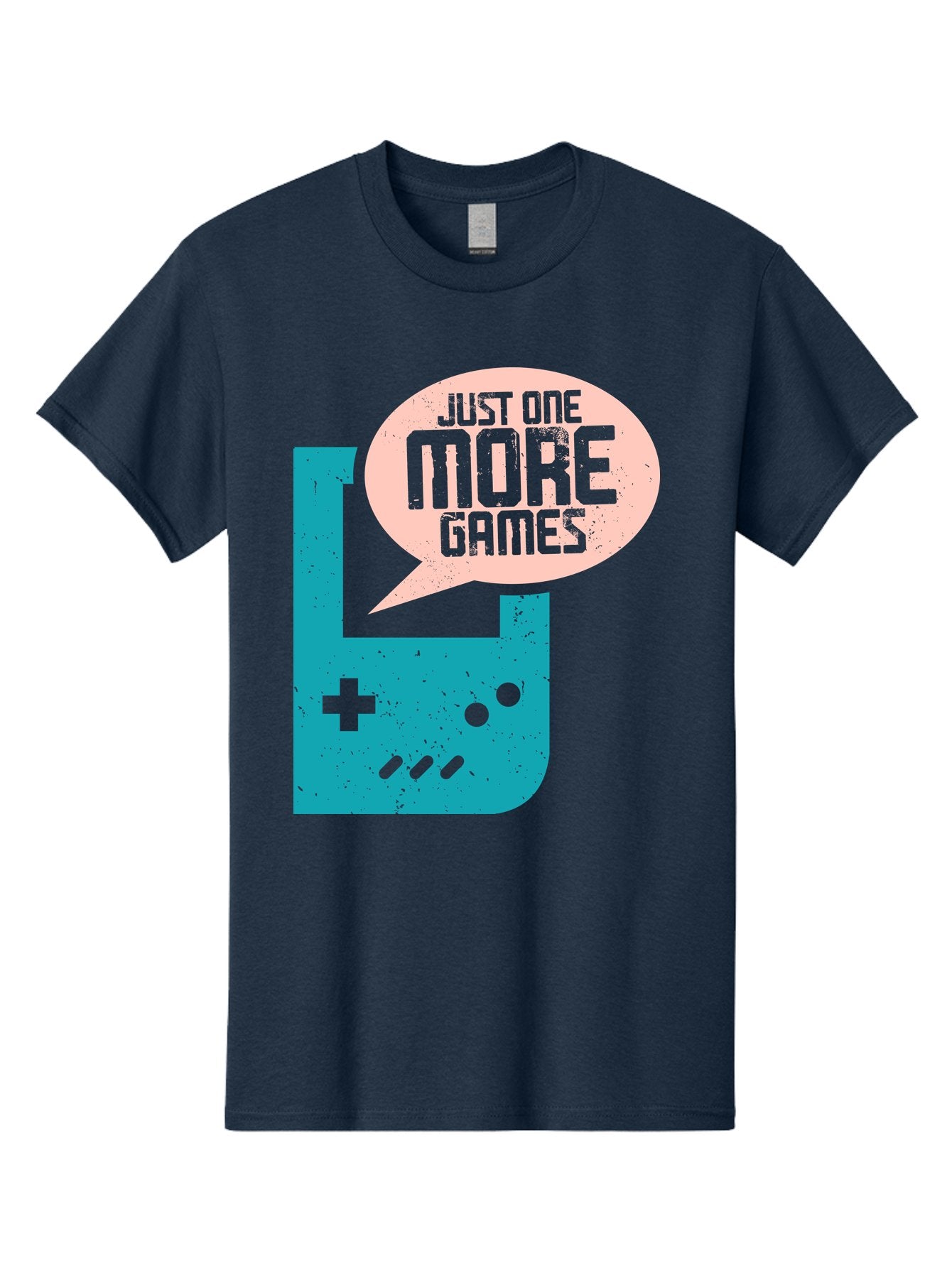 Just-One-More-Games Men'S Graphic Tee, 100% Cotton, Comfortable Casual Summer Wear, Machine Washable, Retro Gaming, Video Game Controller, Nostalgic Design, Just One More Games, Gaming Culture, Pixel Art, Retro Aesthetic, Gamer Quote, -  Aaa650 15