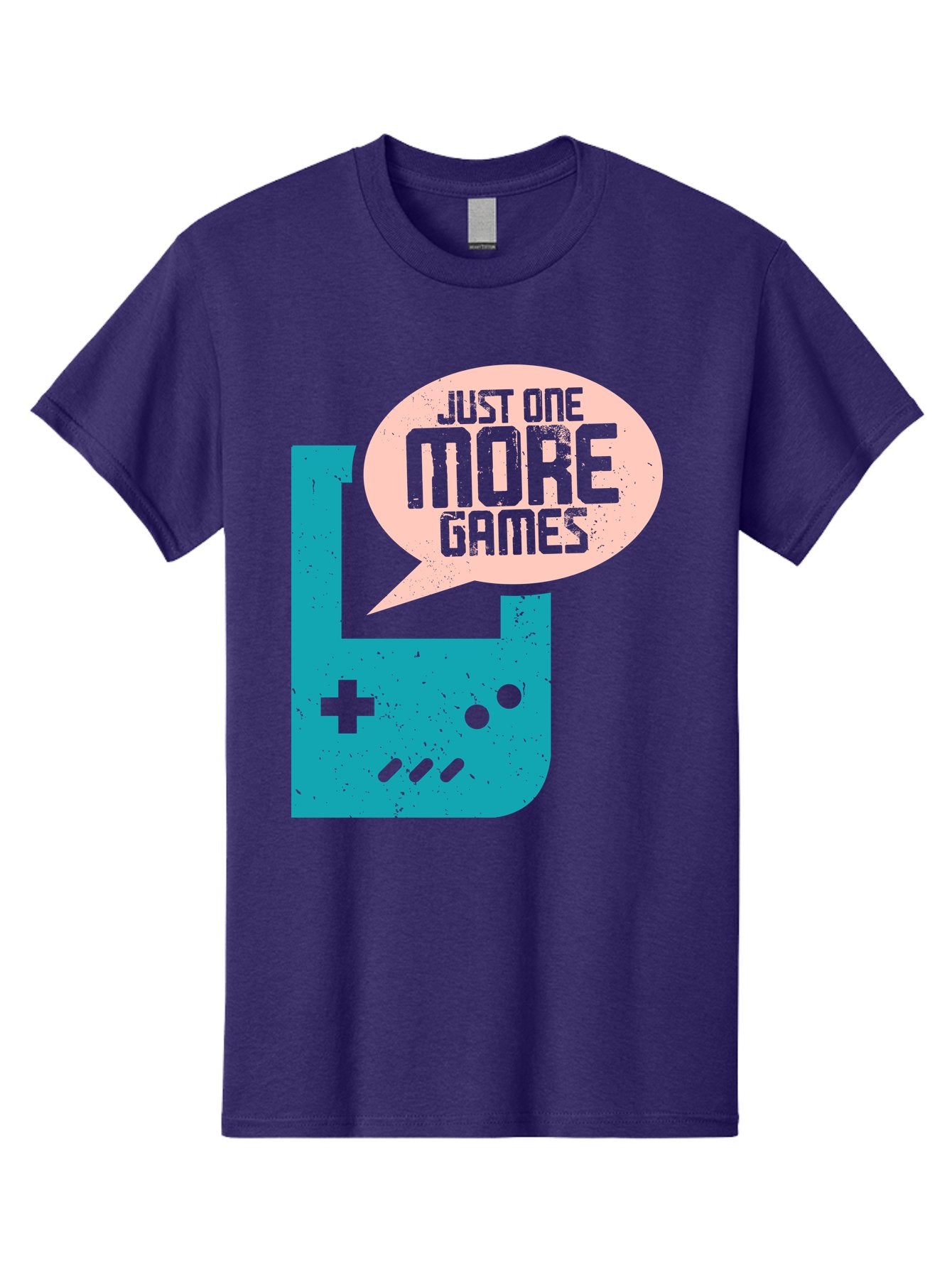Just-One-More-Games Men'S Graphic Tee, 100% Cotton, Comfortable Casual Summer Wear, Machine Washable, Retro Gaming, Video Game Controller, Nostalgic Design, Just One More Games, Gaming Culture, Pixel Art, Retro Aesthetic, Gamer Quote, -  Aaa650 9