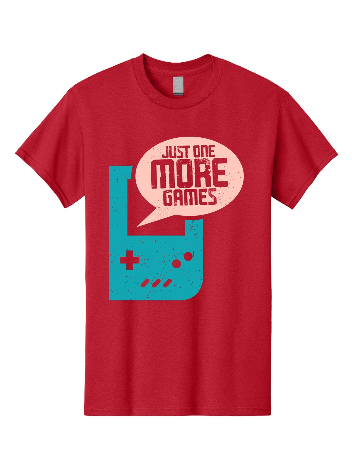 Just-One-More-Games Men'S Graphic Tee, 100% Cotton, Comfortable Casual Summer Wear, Machine Washable, Retro Gaming, Video Game Controller, Nostalgic Design, Just One More Games, Gaming Culture, Pixel Art, Retro Aesthetic, Gamer Quote, -  Aaa650 7