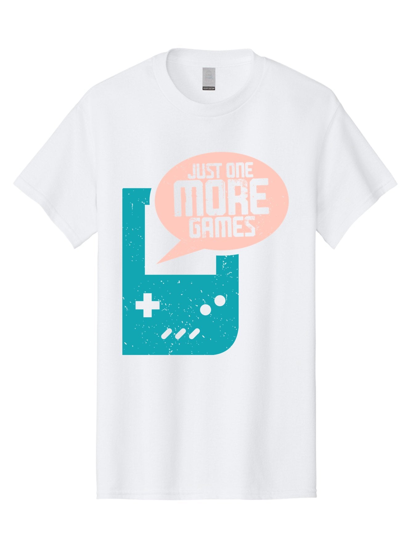 Just-One-More-Games Men'S Graphic Tee, 100% Cotton, Comfortable Casual Summer Wear, Machine Washable, Retro Gaming, Video Game Controller, Nostalgic Design, Just One More Games, Gaming Culture, Pixel Art, Retro Aesthetic, Gamer Quote, -  Aaa650 3